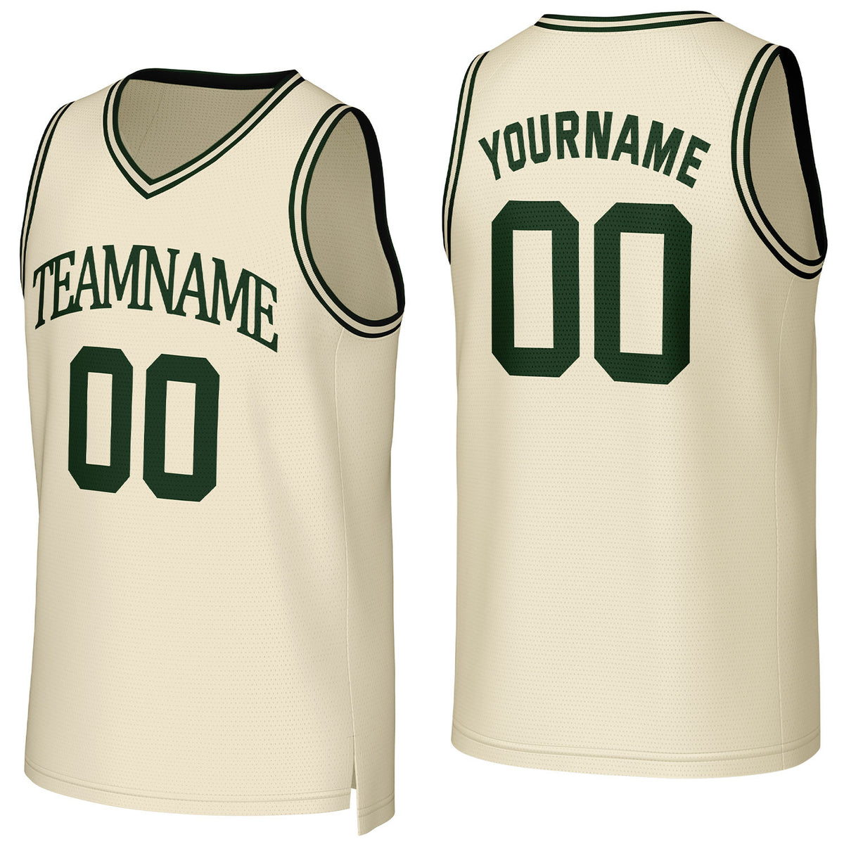 Custom cream-green mesh basketball jersey with logo, personalized name &amp; number, team uniform for men women youth game practice - Vosoli