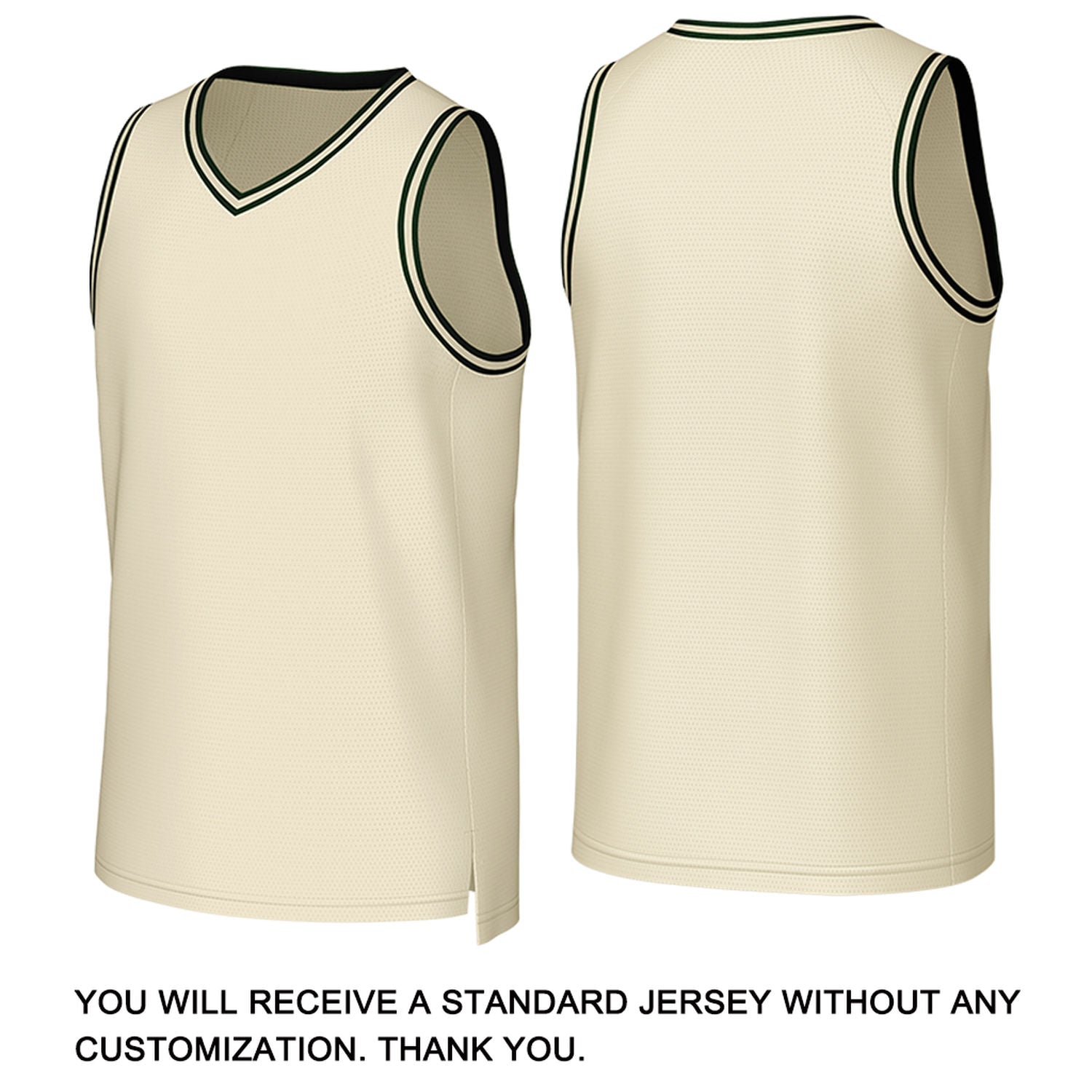 Custom Cream & Green Mesh Basketball Jersey | Personalized Name & Number Team Uniform