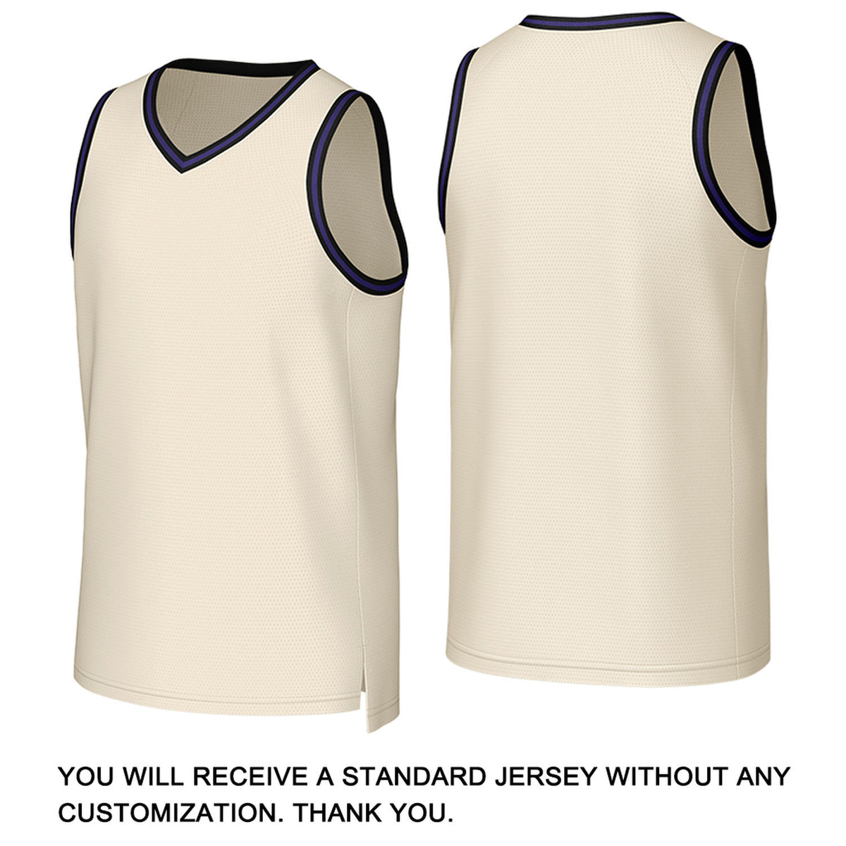 Custom Cream & Purple Basketball Jersey | Personalized Name & Number Team Uniform