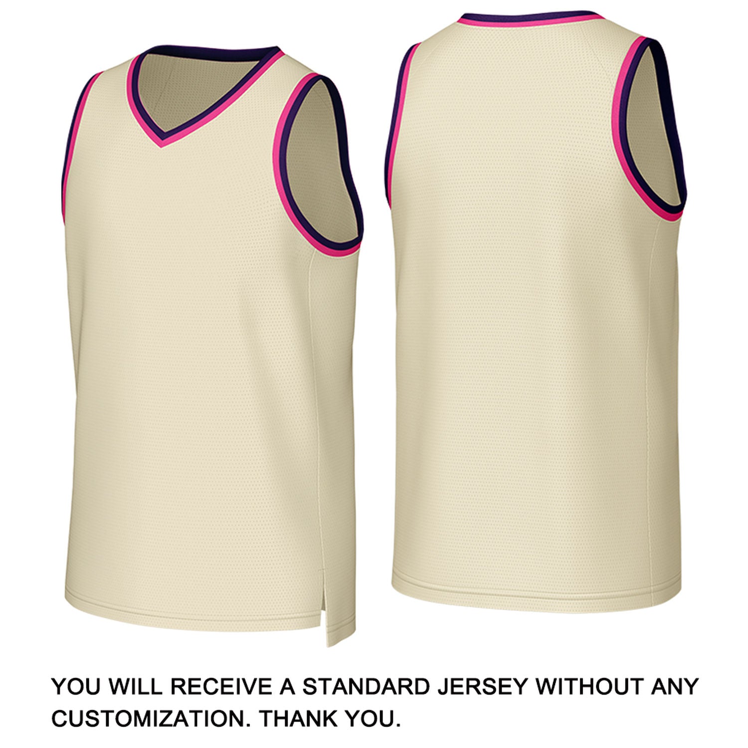 Custom Cream & Purple Mesh Basketball Jersey | Personalized Name & Number Team Uniform