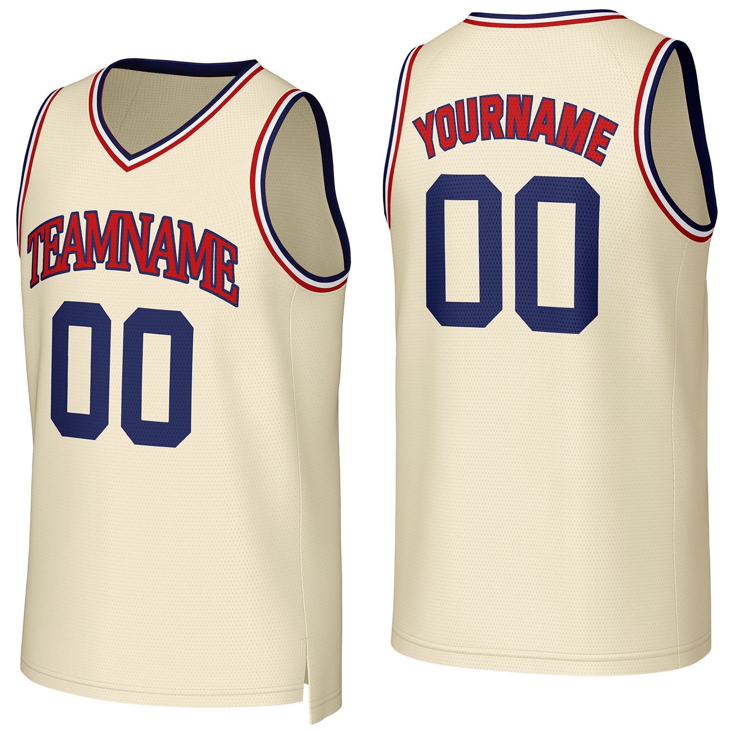 Custom cream basketball jersey with logo, personalized name & number, team uniform for men women youth game practice - Vosoli
