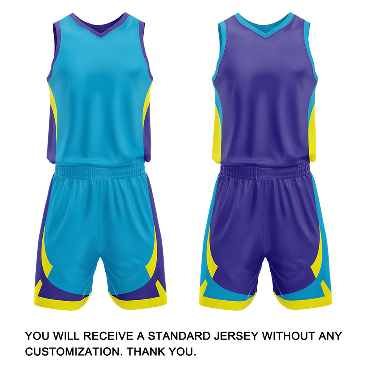 Custom Cyan Purple Reversible Basketball Jersey Set | Personalized Name Number Mesh Sports Uniform