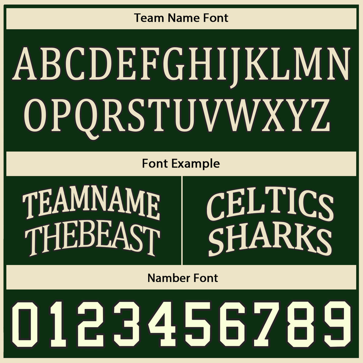 Custom Dark Green & Cream Basketball Jersey | Personalized Name & Number Team Uniform