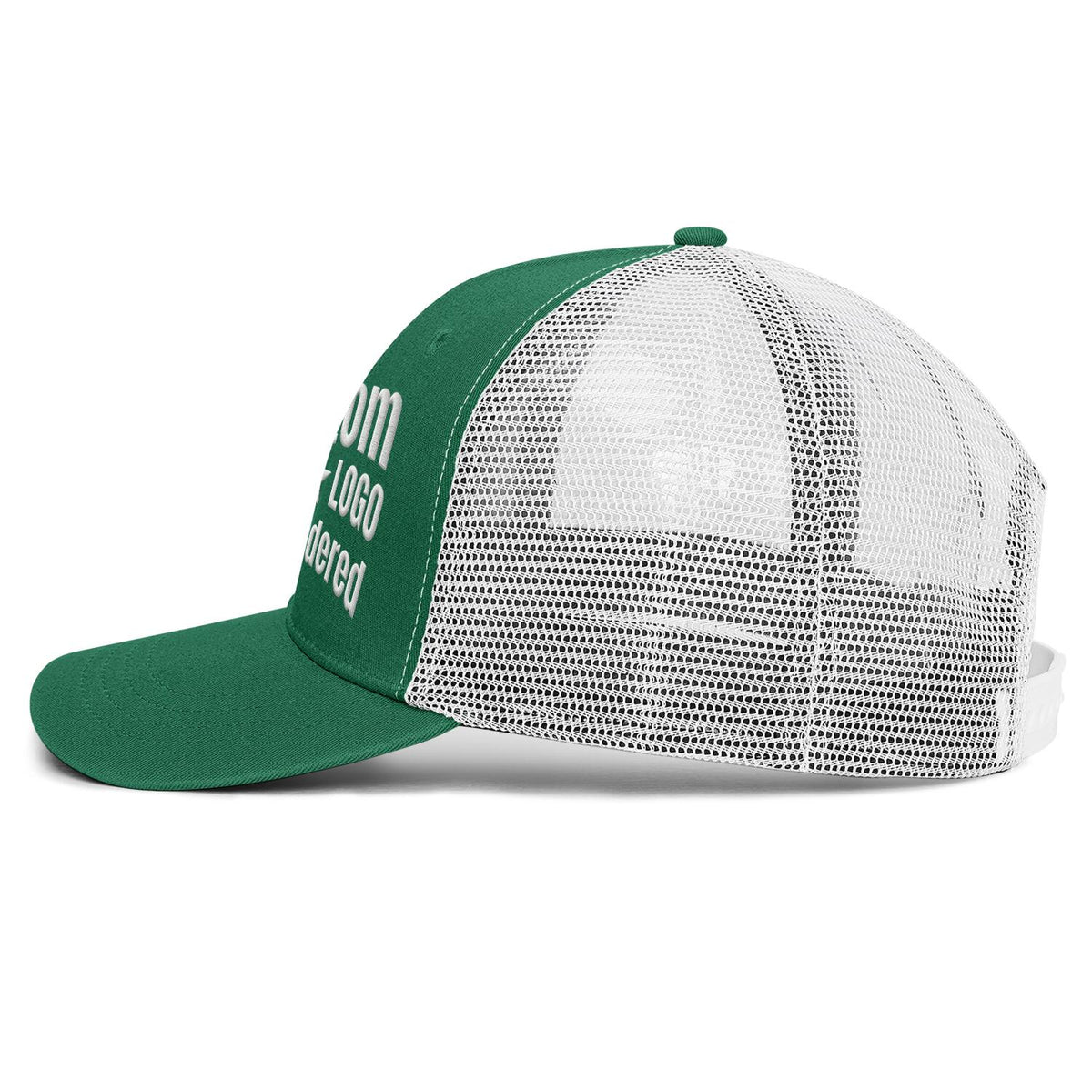 Custom Embroidered or Printed Bright Green & White Trucker Cap | Breathable mesh cap