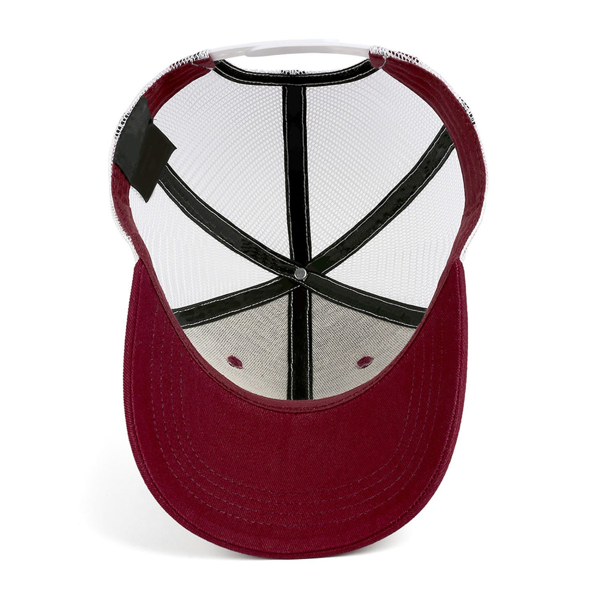 Custom Embroidered or Printed Burgundy Trucker Cap | Breathable mesh cap