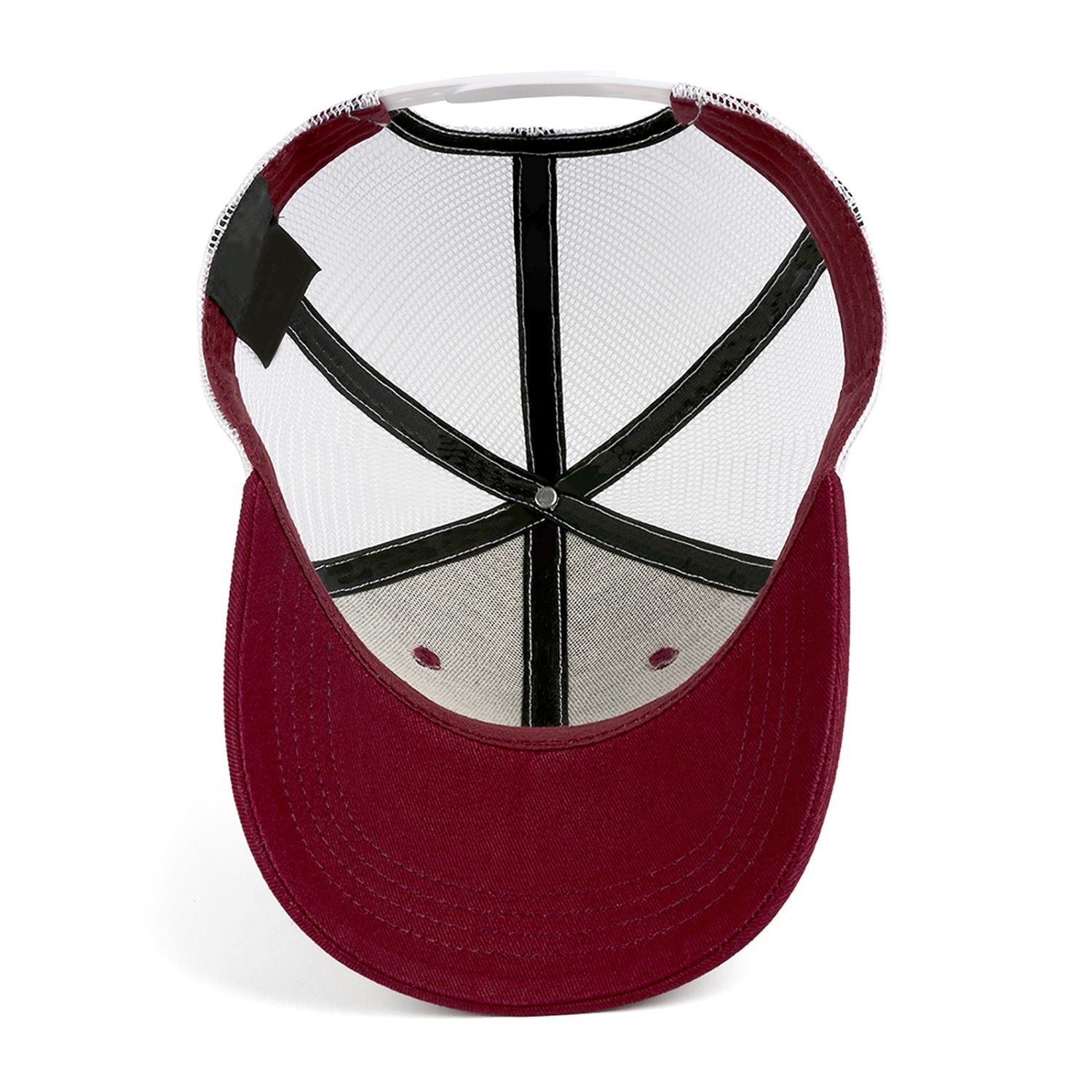 Custom Embroidered or Printed Burgundy Trucker Cap | Breathable mesh cap
