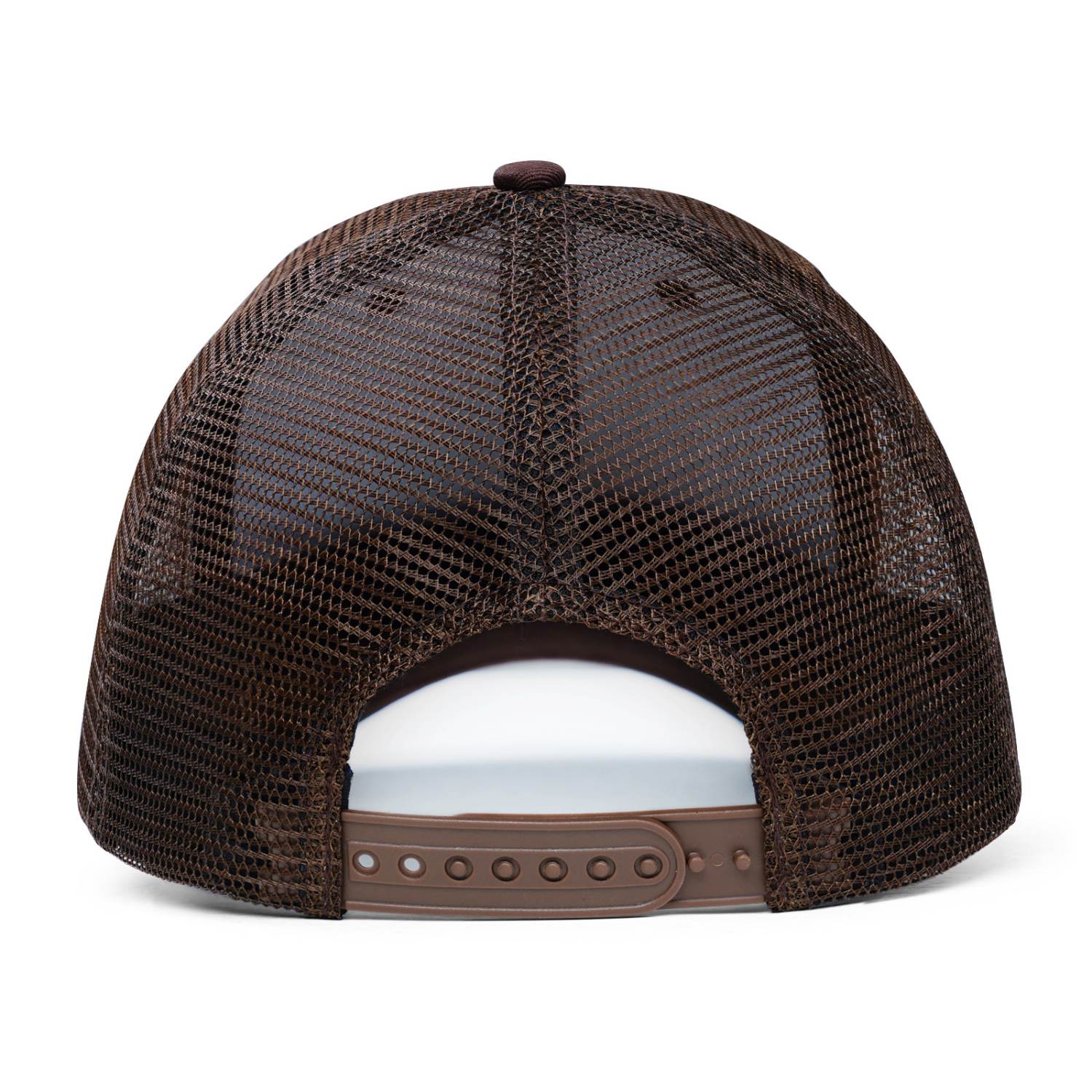 Custom Embroidered or Printed Dark Brown Trucker Cap | Breathable mesh cap