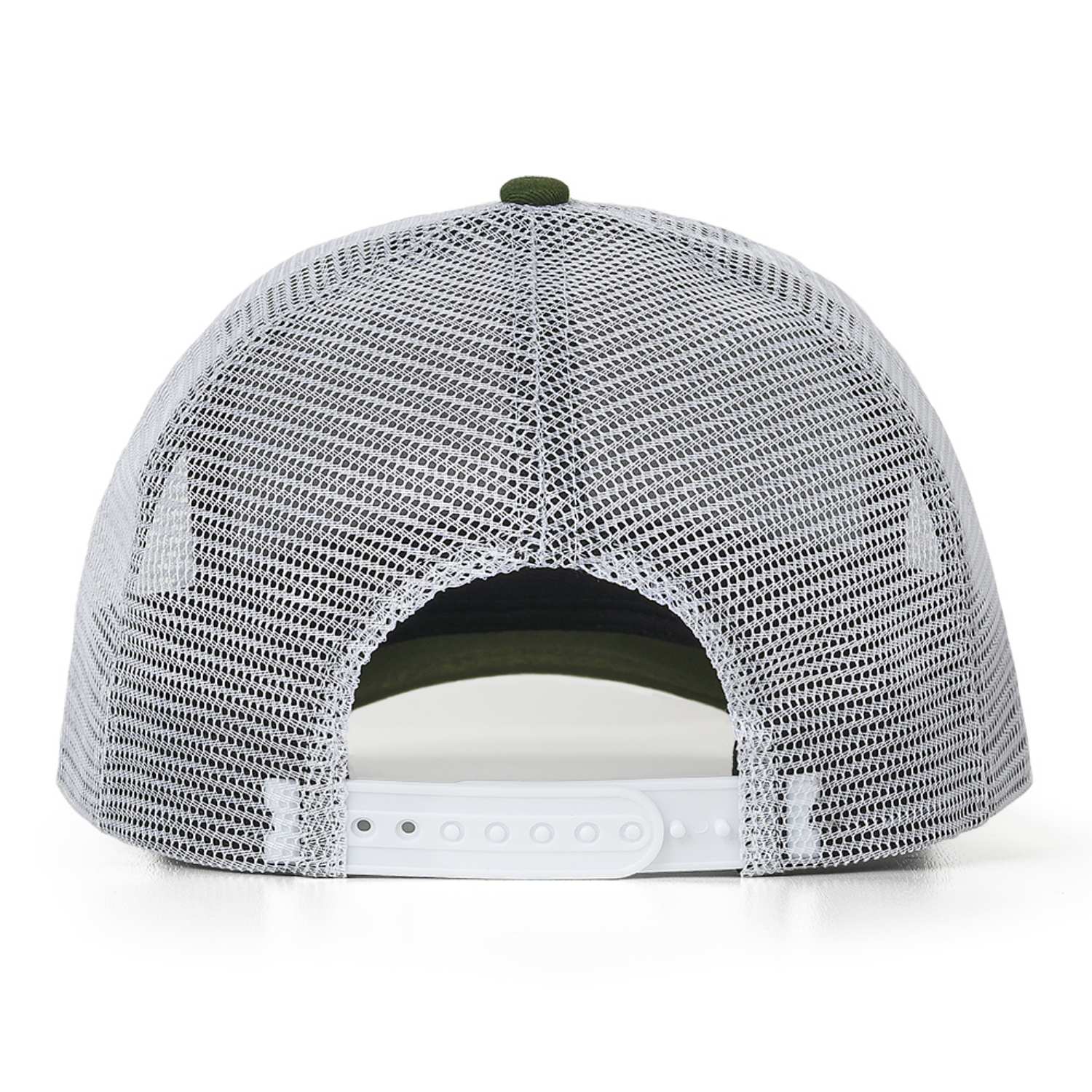 Custom Embroidered or Printed Forest Green & White Trucker Cap | Breathable mesh cap