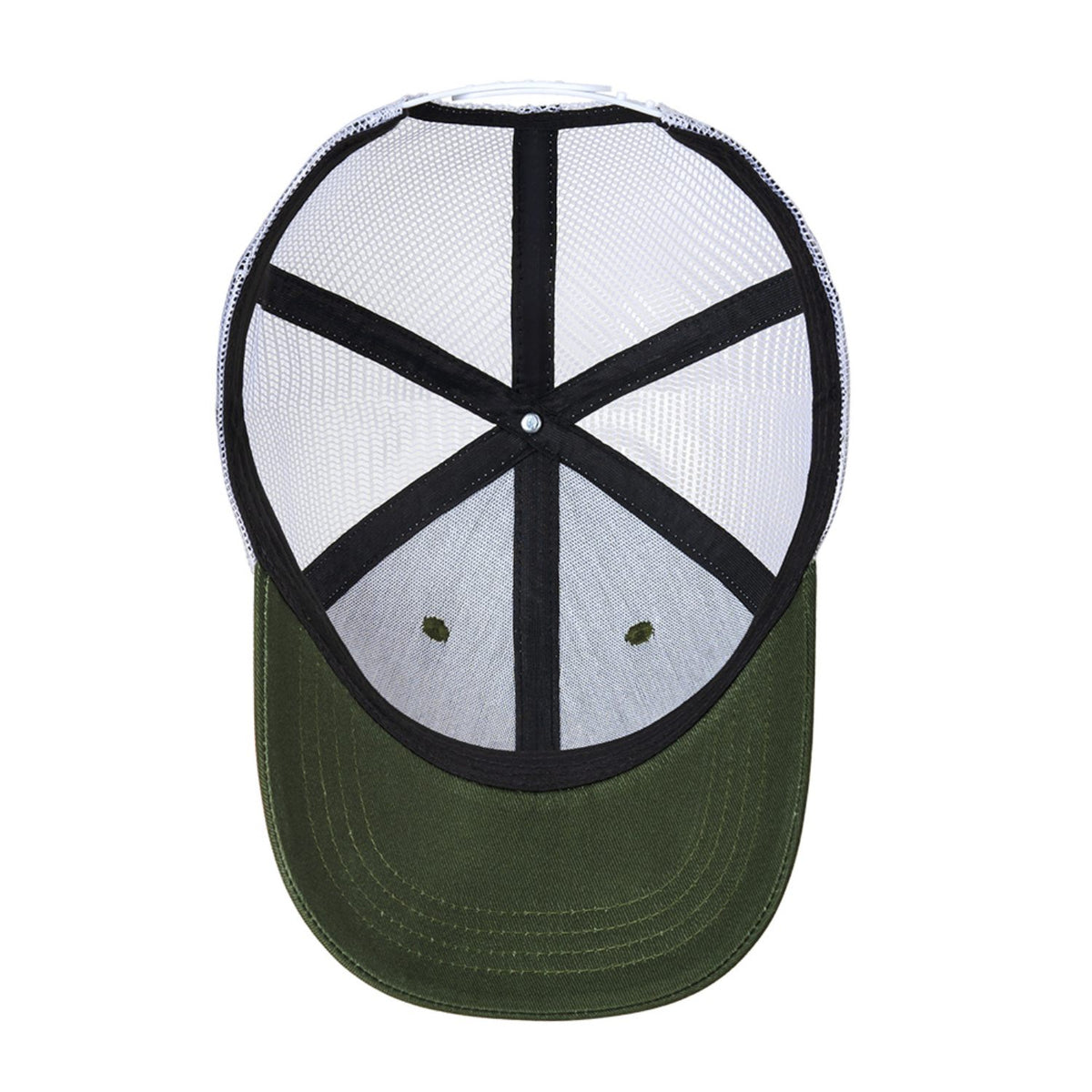 Custom Embroidered or Printed Forest Green & White Trucker Cap | Breathable mesh cap