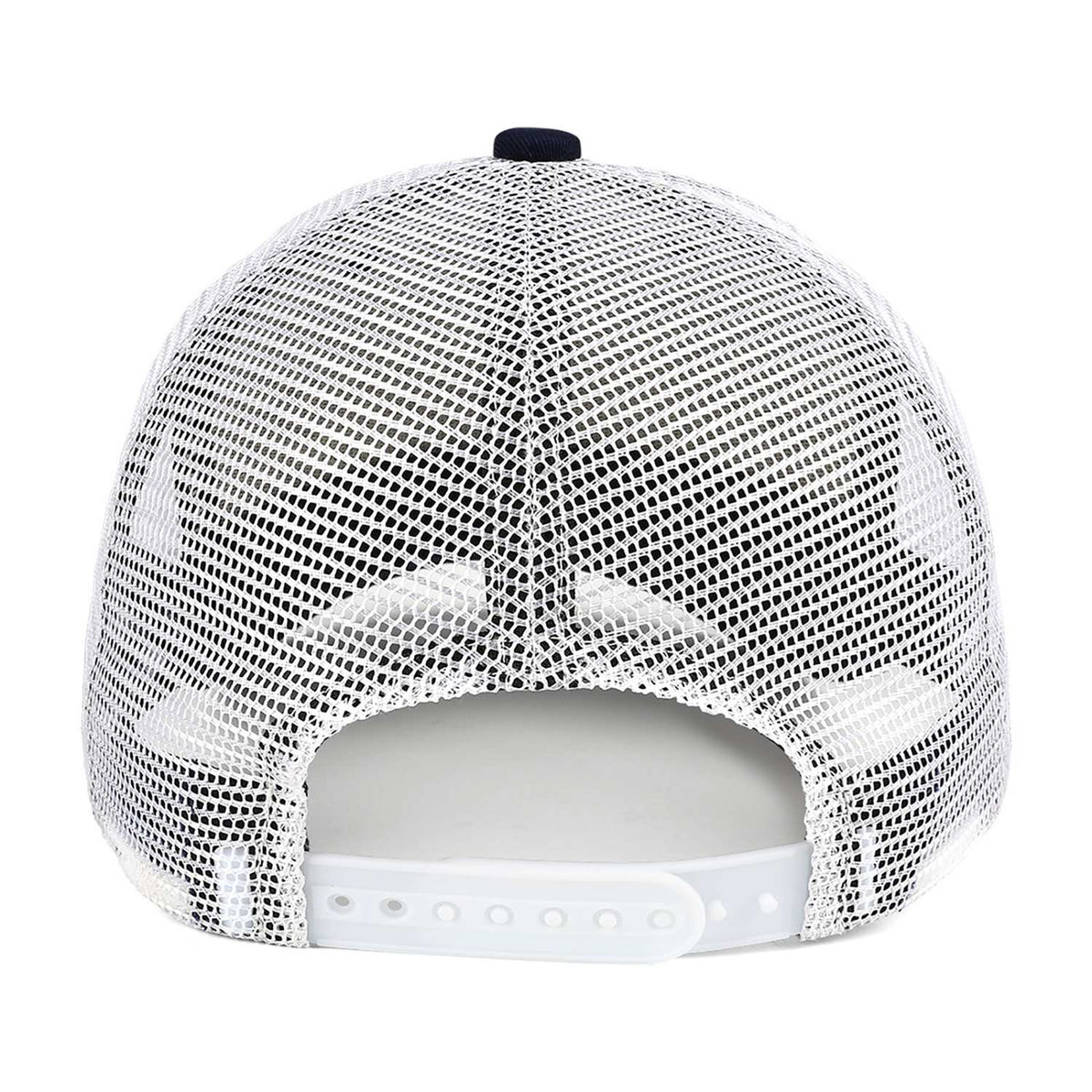 Custom Embroidered or Printed Navy Blue Trucker Cap | Breathable mesh cap
