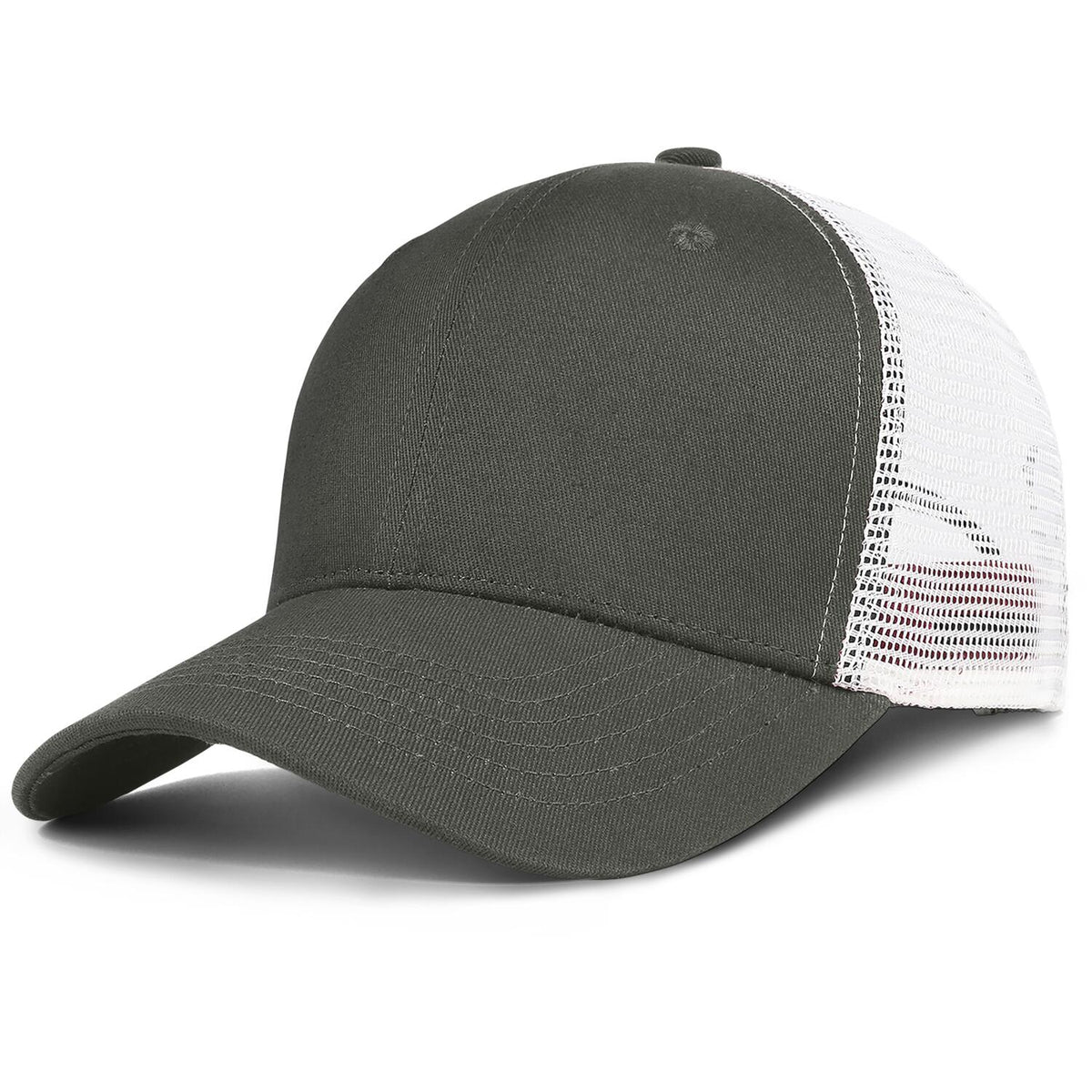 Custom Embroidered or Printed Olive Green Trucker Cap | Breathable mesh cap