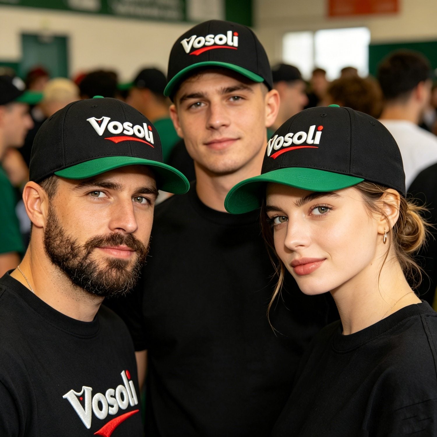 Custom Embroidered or Printed Black & Emerald Green Color Block Baseball Cap | Personalized Sport Hat