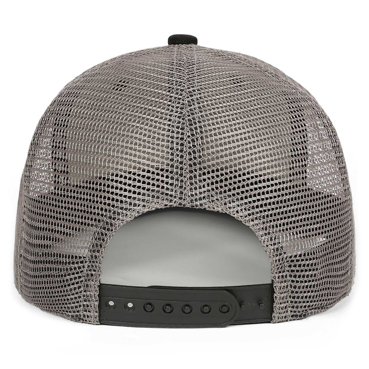 Custom Embroidered or Printed Black Mesh Flat-Brim Cap