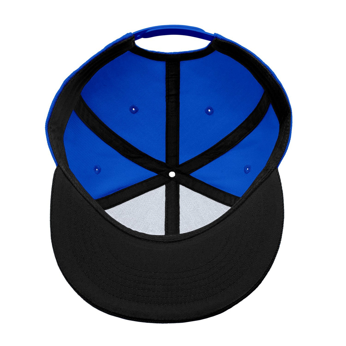 Custom Embroidered or Printed Bright Blue Flat-Brim Cap | Personalized Sport Hat
