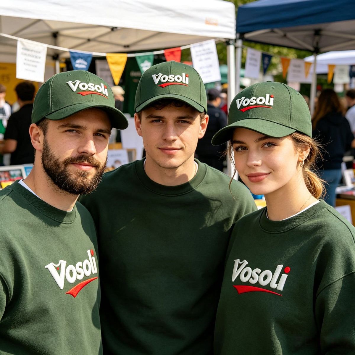 Custom Embroidered or Printed Forest Green Baseball Cap | Personalized Sport Hat