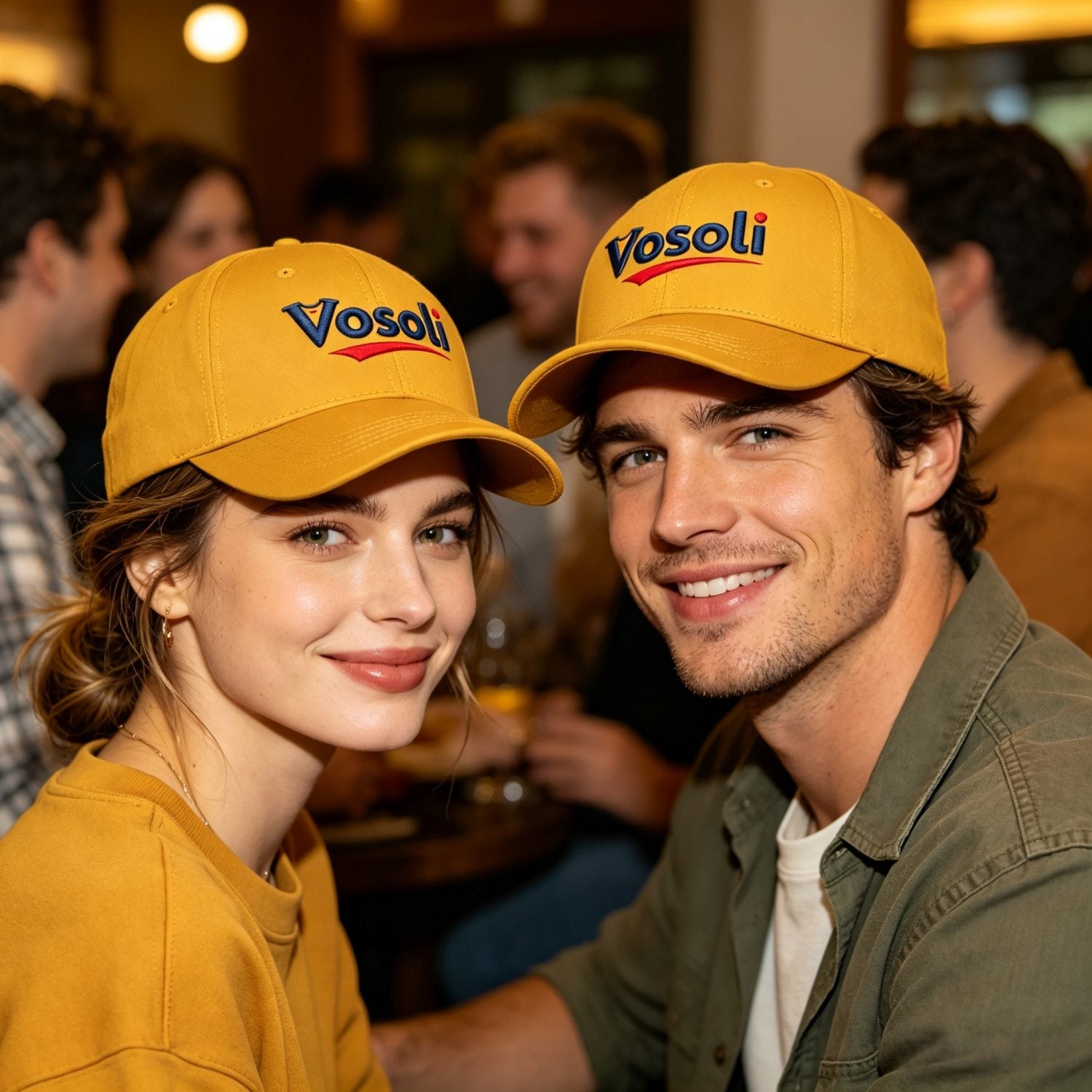 Custom Embroidered or Printed Gold Baseball Cap | Personalized Sport Hat
