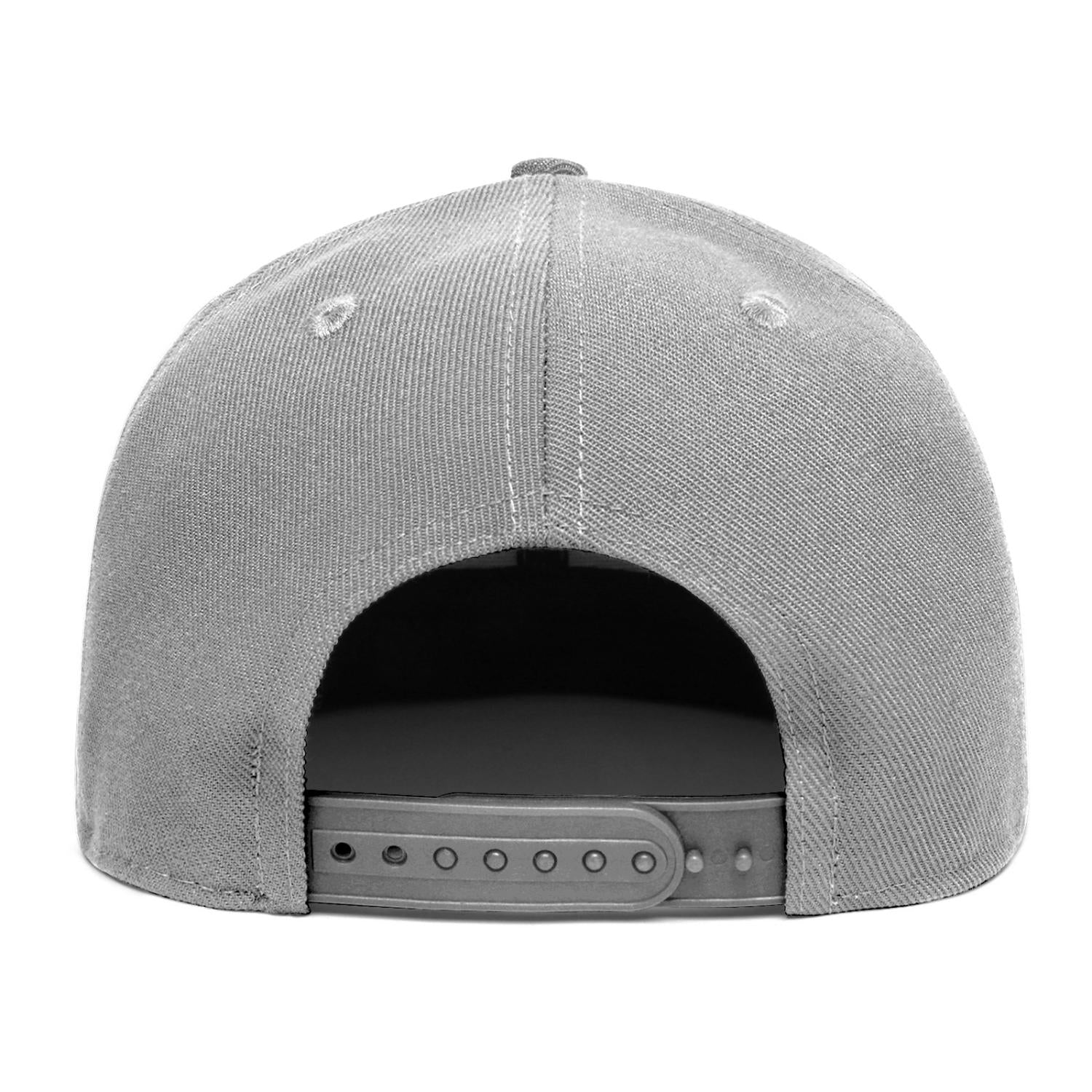 Custom Embroidered or Printed Heather Grey Flat-Brim Cap | Personalized Sport Hat