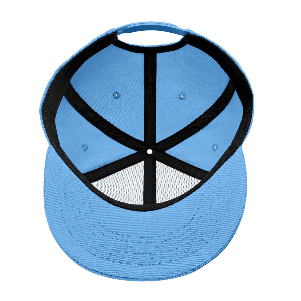Custom Embroidered or Printed Light Blue Flat-Brim Cap | Personalized Sport Hat