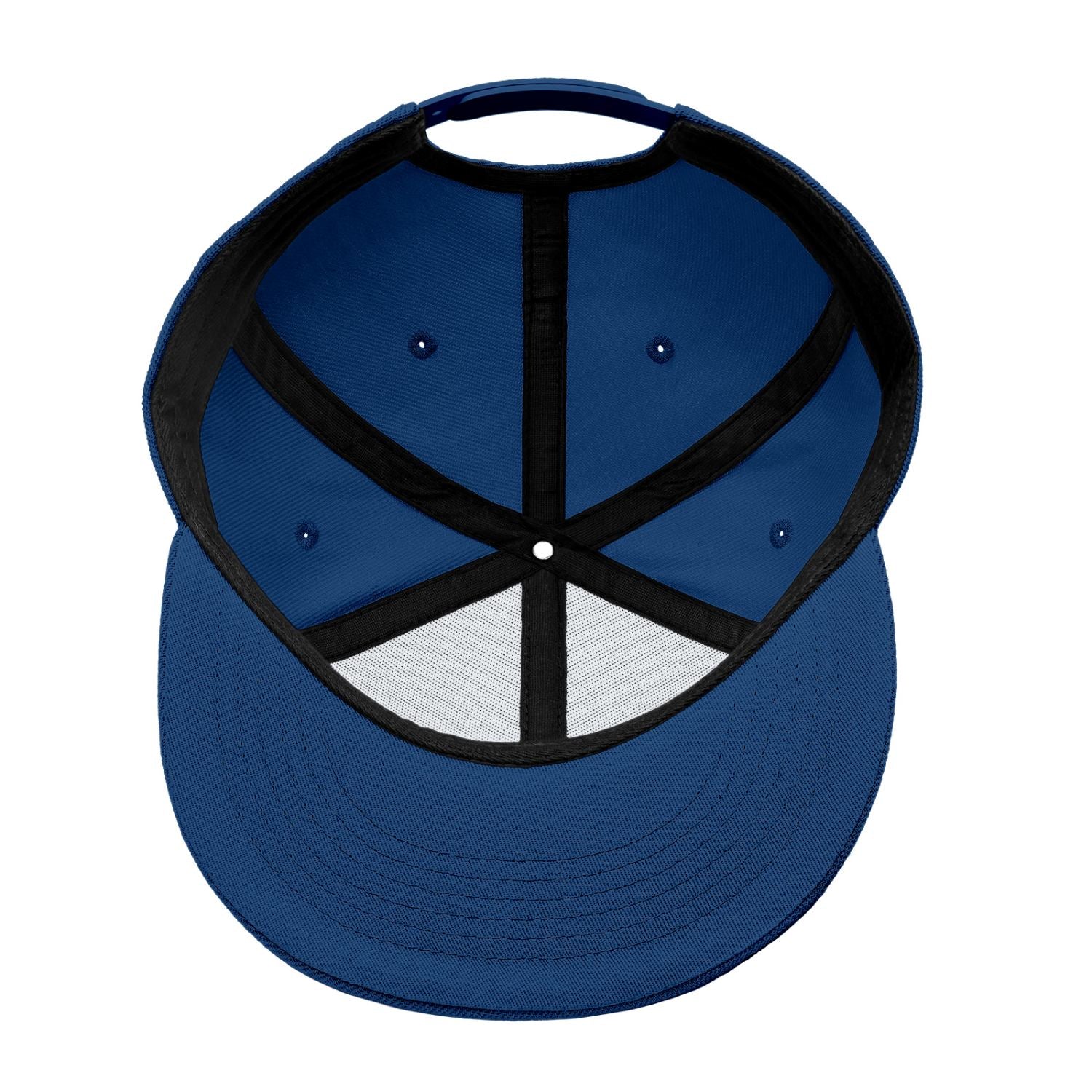 Custom Embroidered or Printed Navy Blue Flat-Brim Cap | Personalized Sport Hat