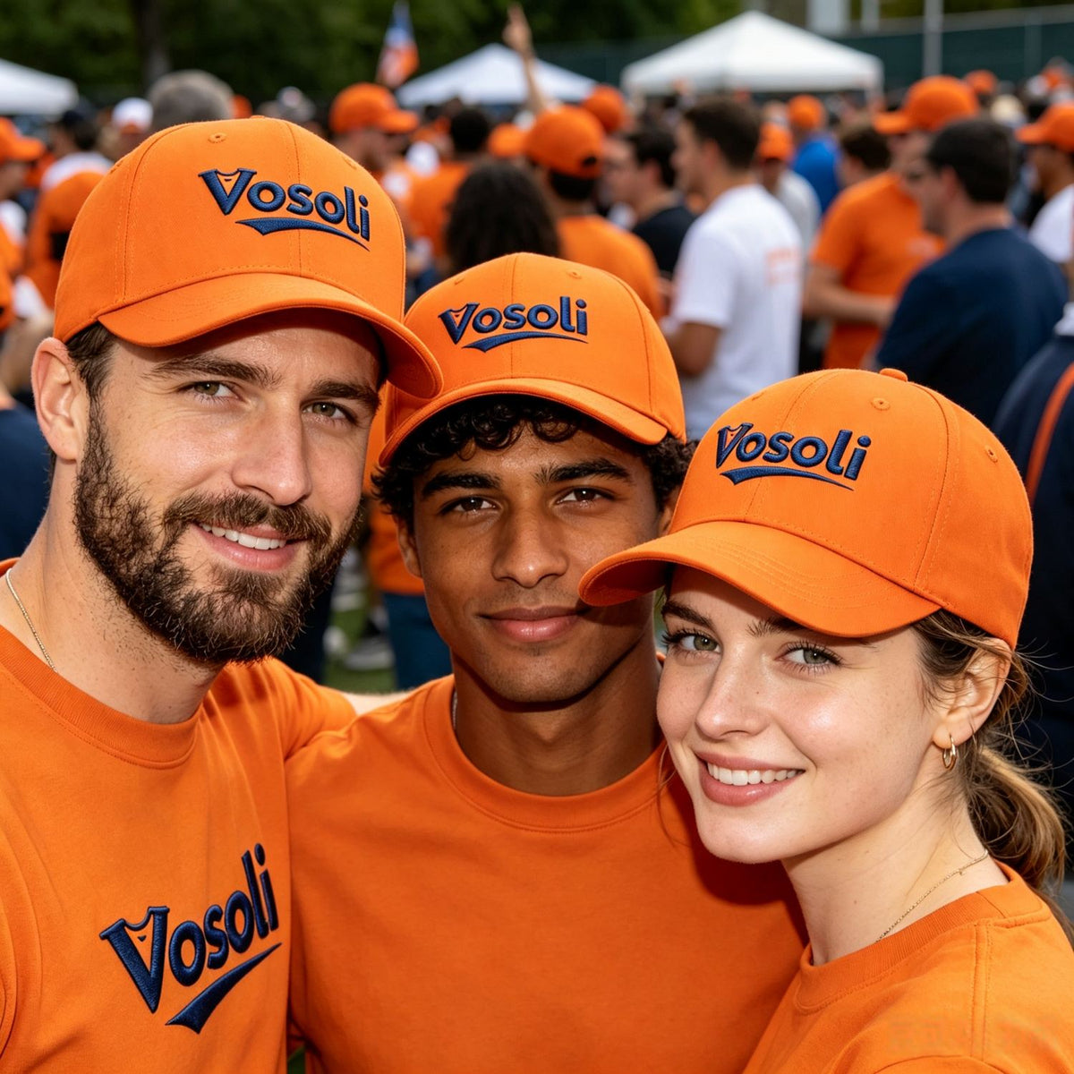 Custom Embroidered or Printed Orange Baseball Cap | Personalized Sport Hat