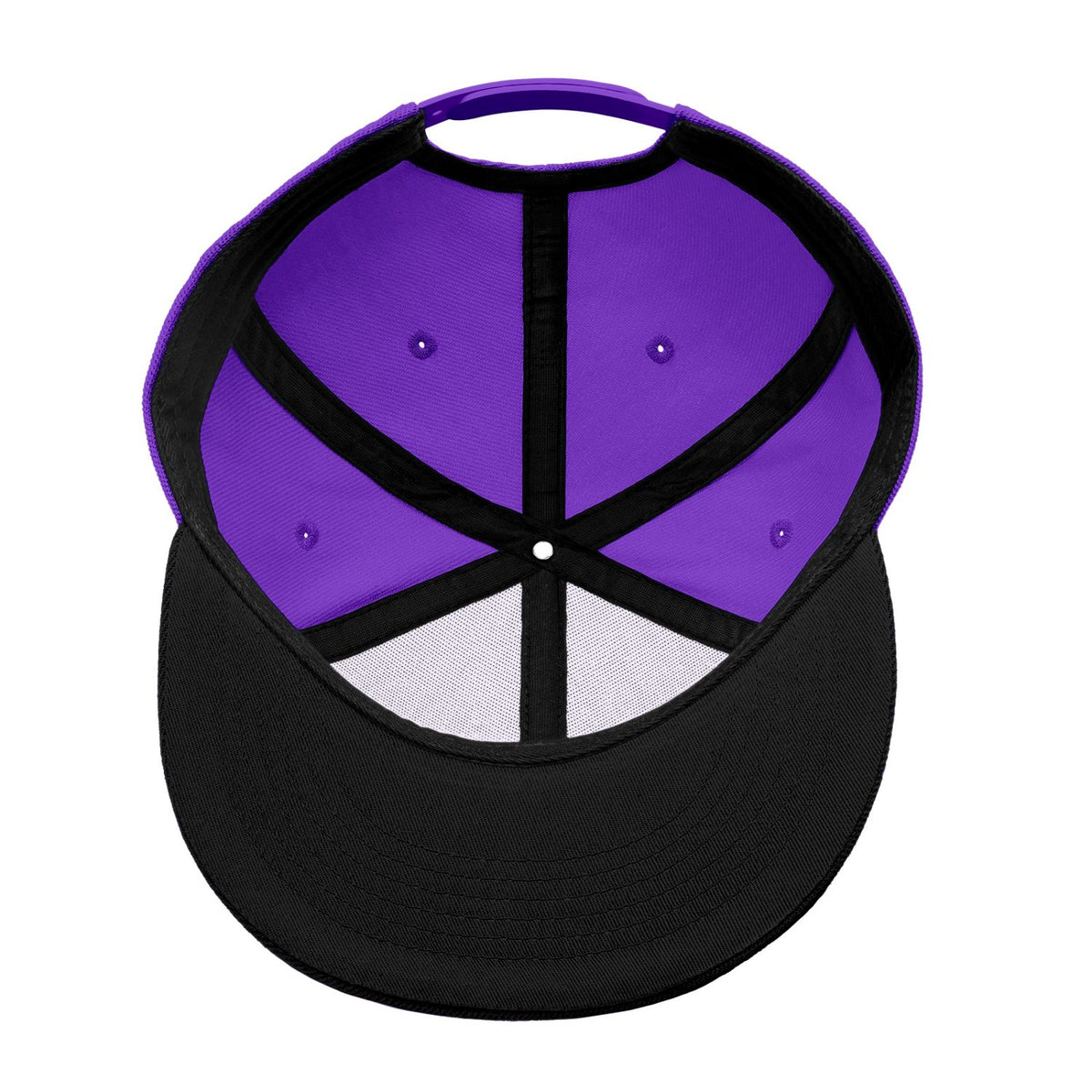Custom Embroidered or Printed Purple Flat-Brim Cap | Personalized Sport Hat