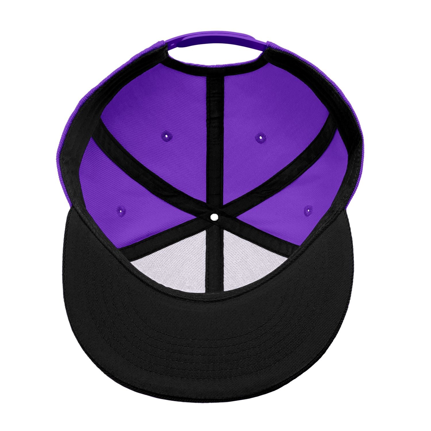 Custom Embroidered or Printed Purple Flat-Brim Cap | Personalized Sport Hat