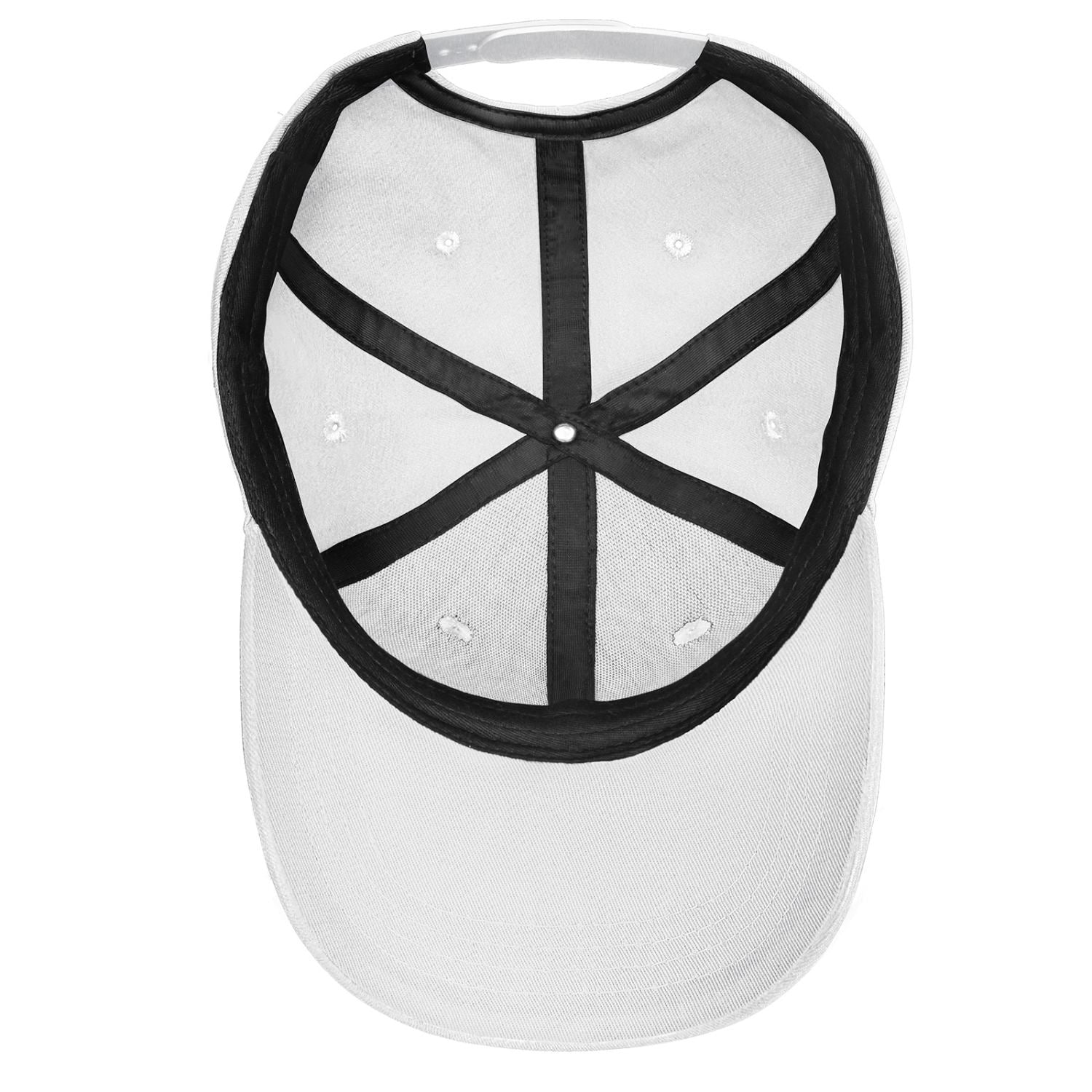Custom Embroidered or Printed White Baseball Cap | Personalized Sport Hat