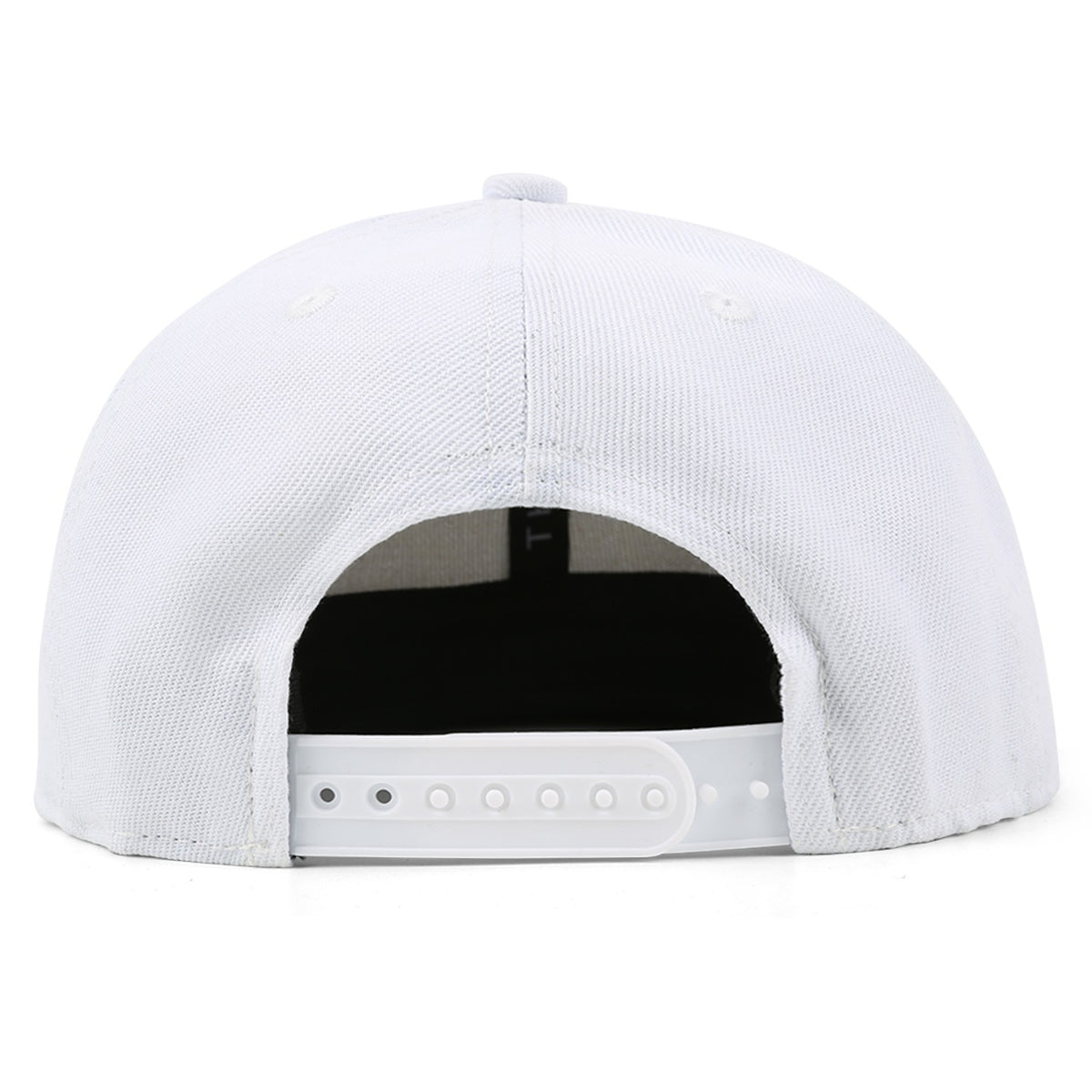 Custom Embroidered or Printed White Flat-Brim Cap | Personalized Sport Hat