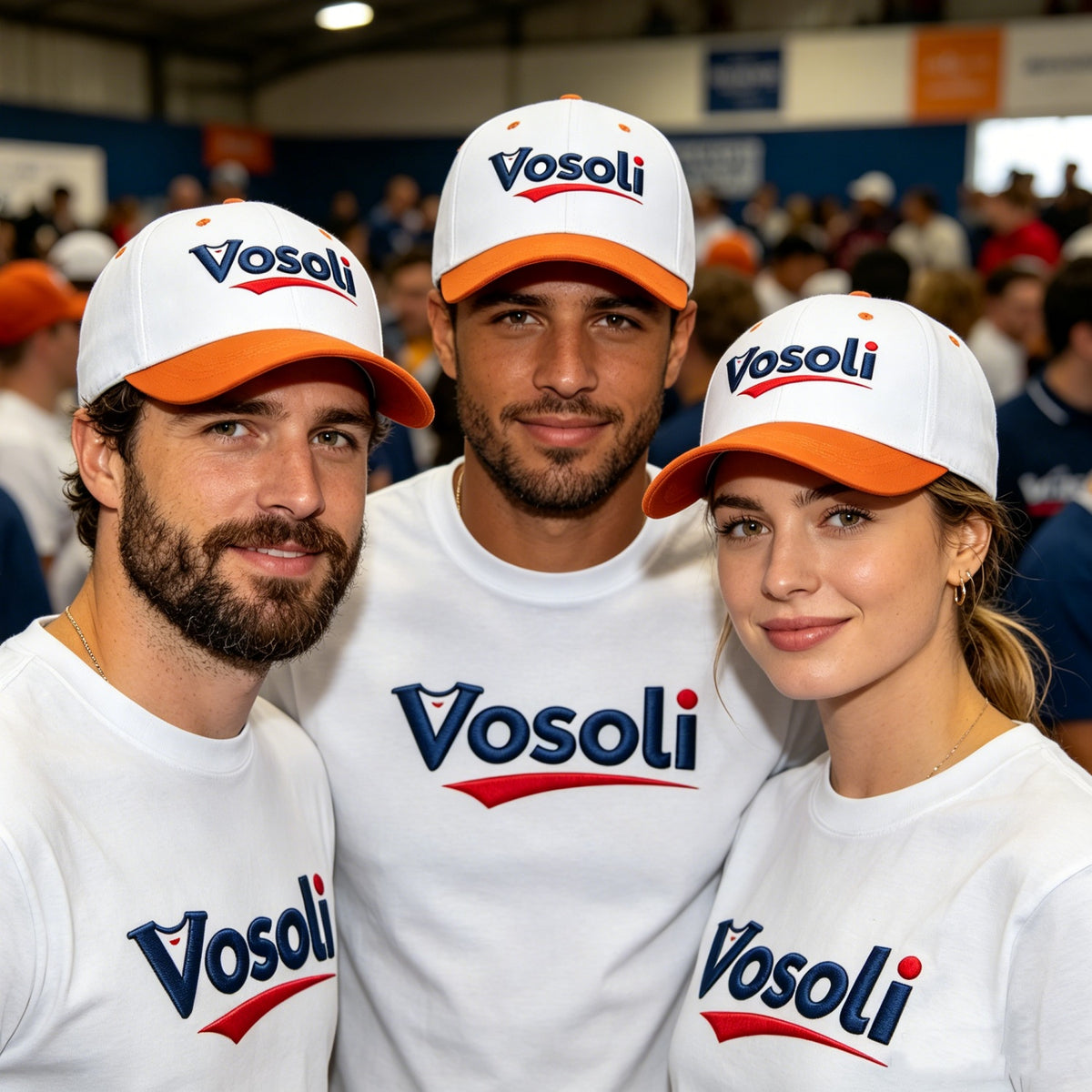 Custom Embroidered or Printed White & Orange Color Block Baseball Cap | Personalized Sport Hat