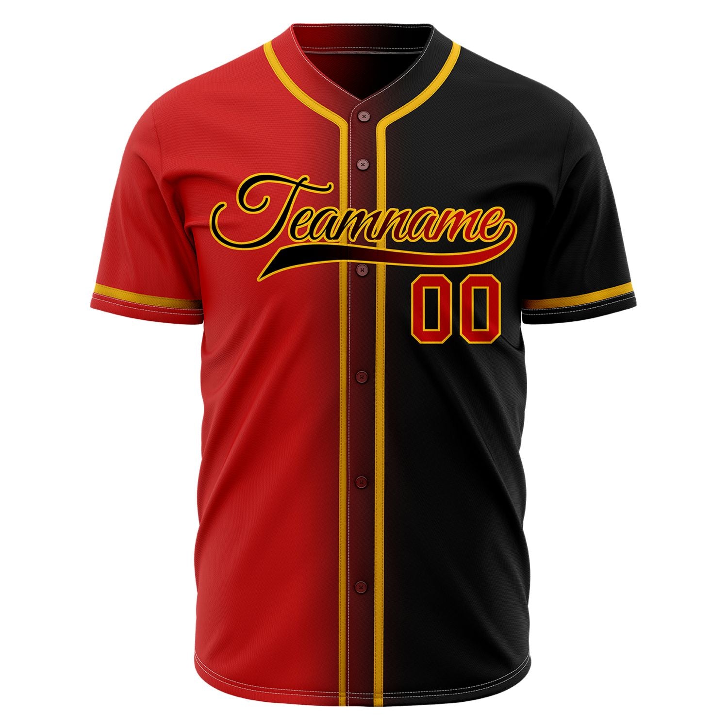 Custom Gradient Split Baseball Jersey | Personalized Fade Design Team Uniforms
