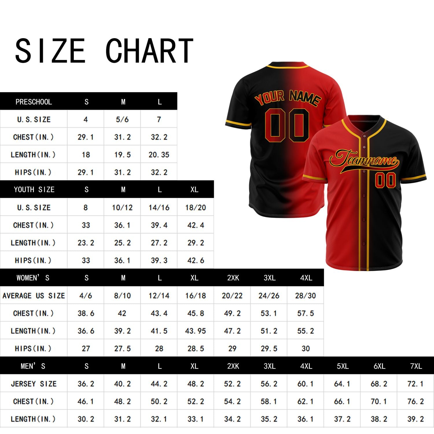 Custom Gradient Split Baseball Jersey | Personalized Fade Design Team Uniforms