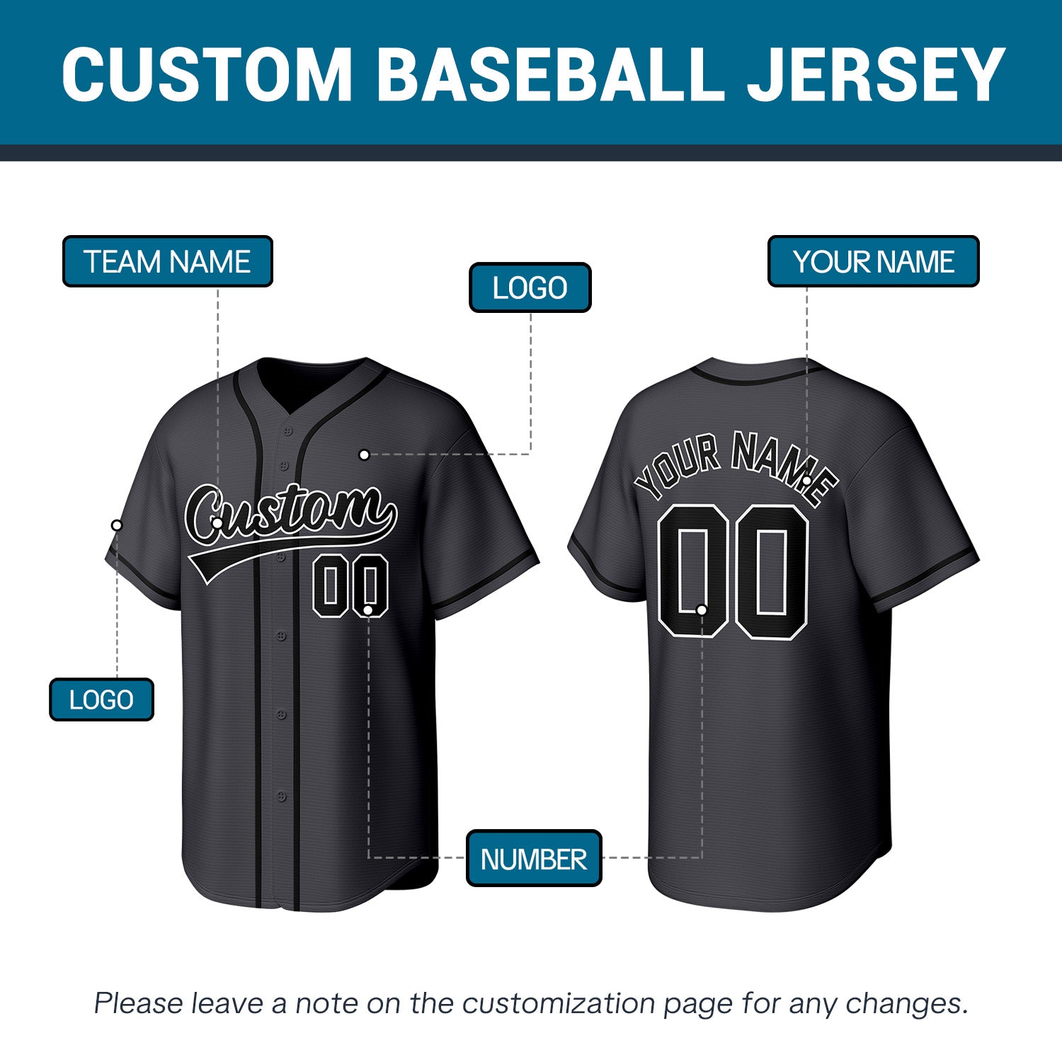 Custom Gray Stitched Baseball Jersey | Personalized Name & Number | Team Uniform