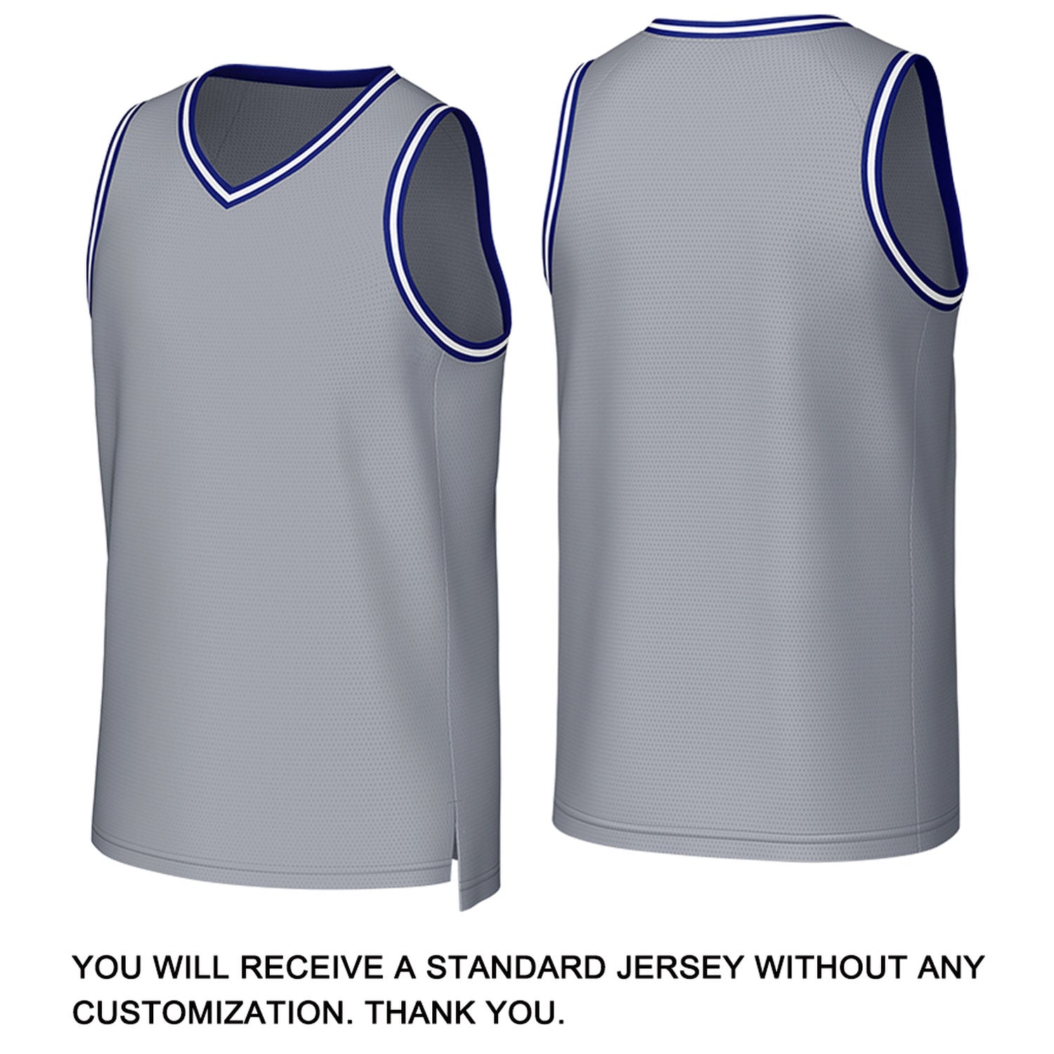 Custom Gray & White Blue Mesh Basketball Jersey | Personalized Team Uniform for youth & adults