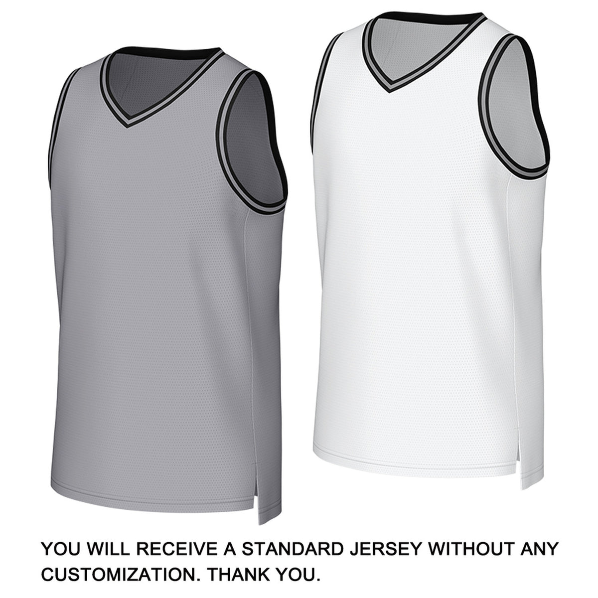Custom Gray & White Reversible Basketball Jersey | Personalized Team Uniform