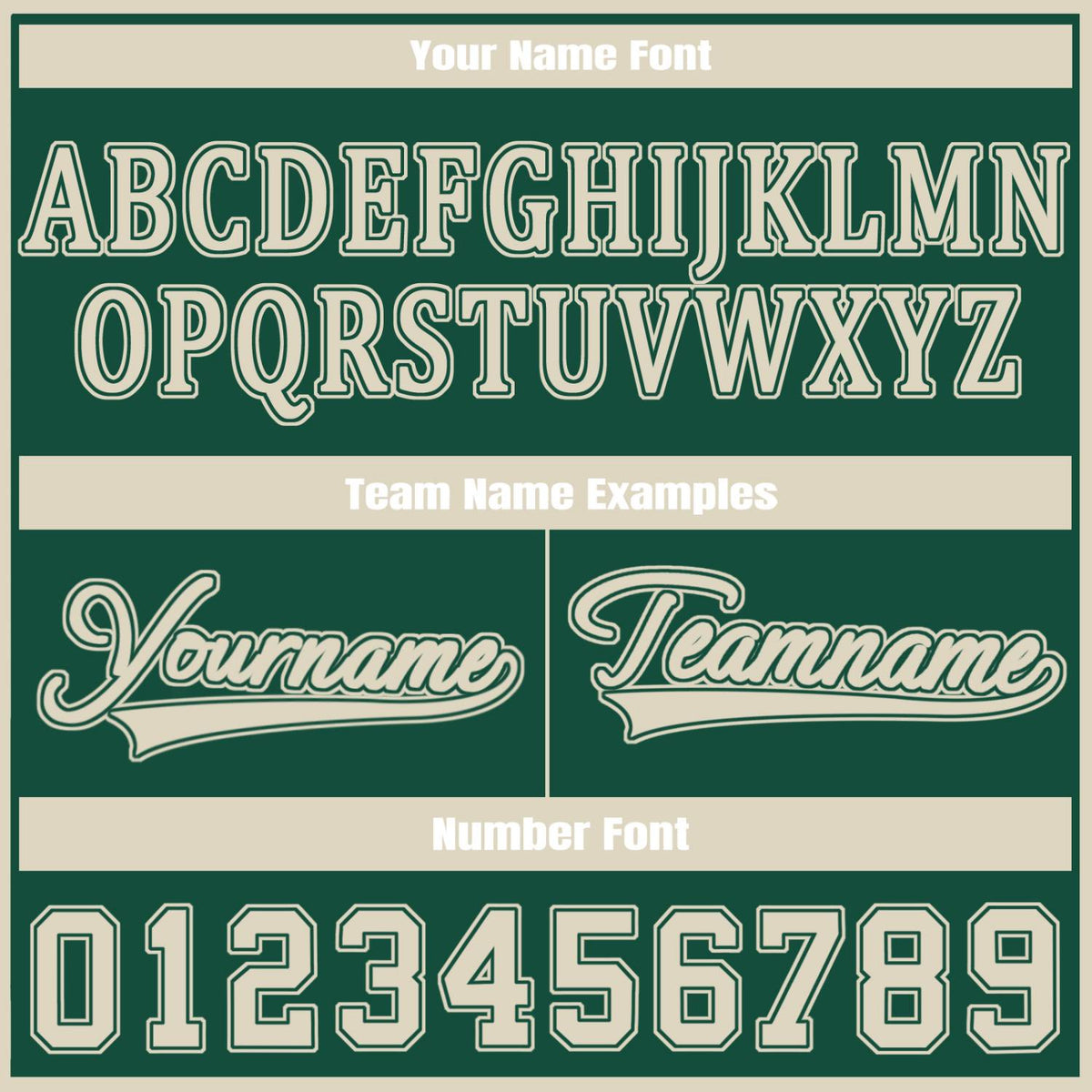 Custom Green Cream Jacket Personalized Team Name Number Letterman Bomber for Adult & Youth