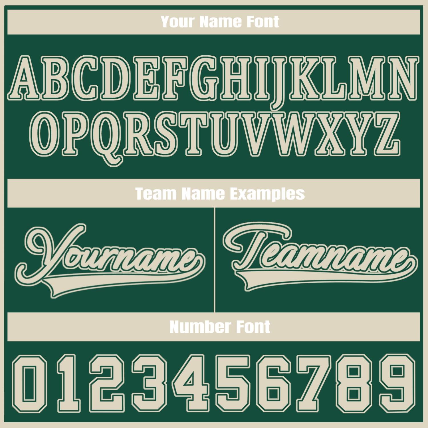 Custom Green Cream Jacket Personalized Team Name Number Letterman Bomber for Adult & Youth