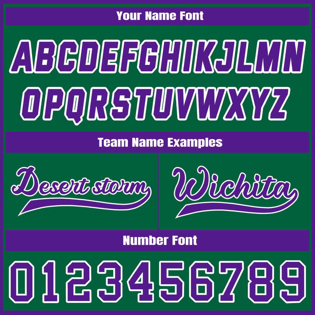 Custom Green & Purple Contrast Sleeve Varsity Baseball Jacket | Personalized Team Name & Number