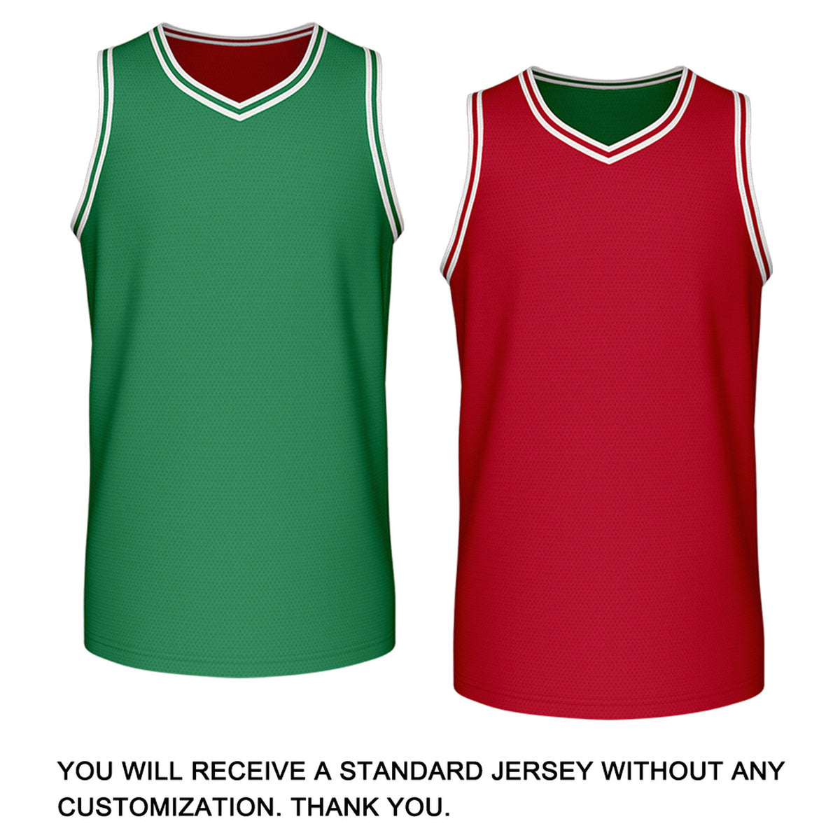 Custom Retro Green & Red Reversible Basketball Jersey | Personalized Team Jersey | Vosoli