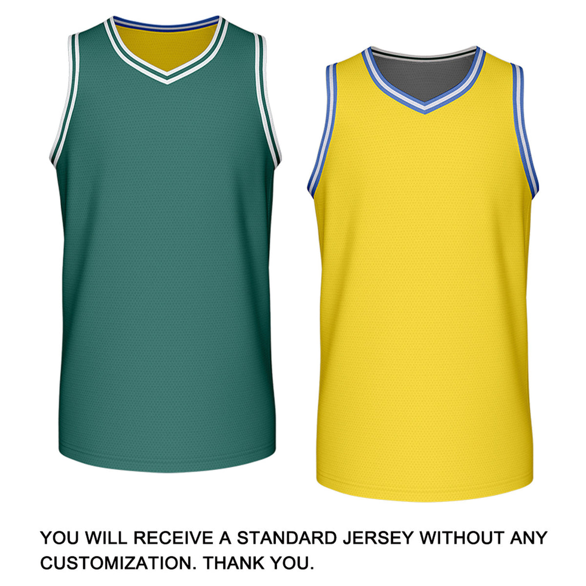 Custom Retro Green & Yellow Reversible Basketball Jersey | Personalized Team Jersey | Vosoli