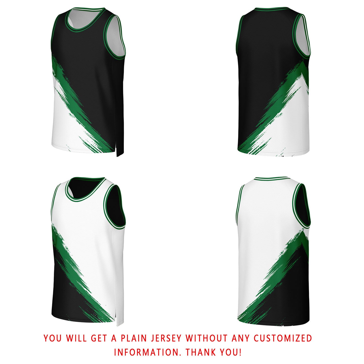 Custom Black & White Brush Stroke Reversible Basketball Jersey | Personalized Team Uniforms for Adult & Youth