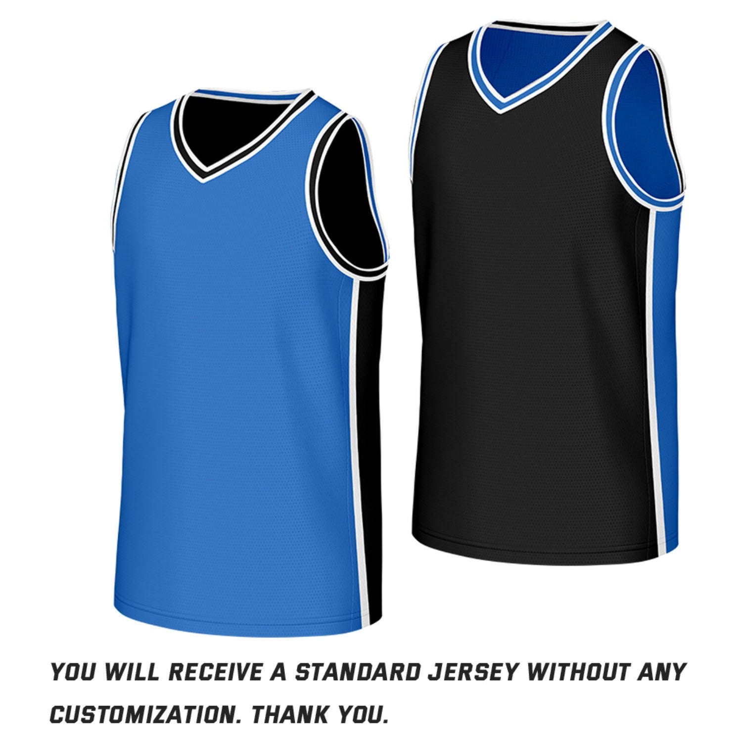 Custom Blue & Black Reversible Basketball Jersey | Personalized Team Jerseys with Name Number Logo