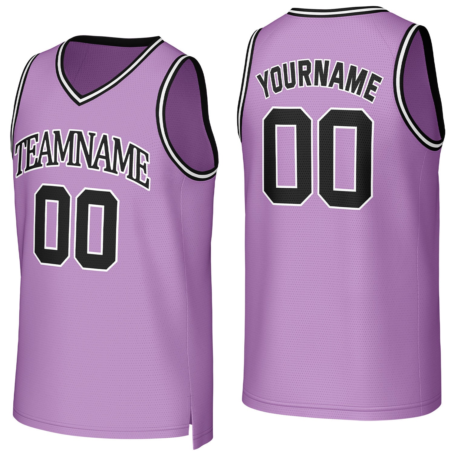 Custom lavender basketball jersey with logo, personalized name & number, team uniform for men women youth game practice - Vosoli