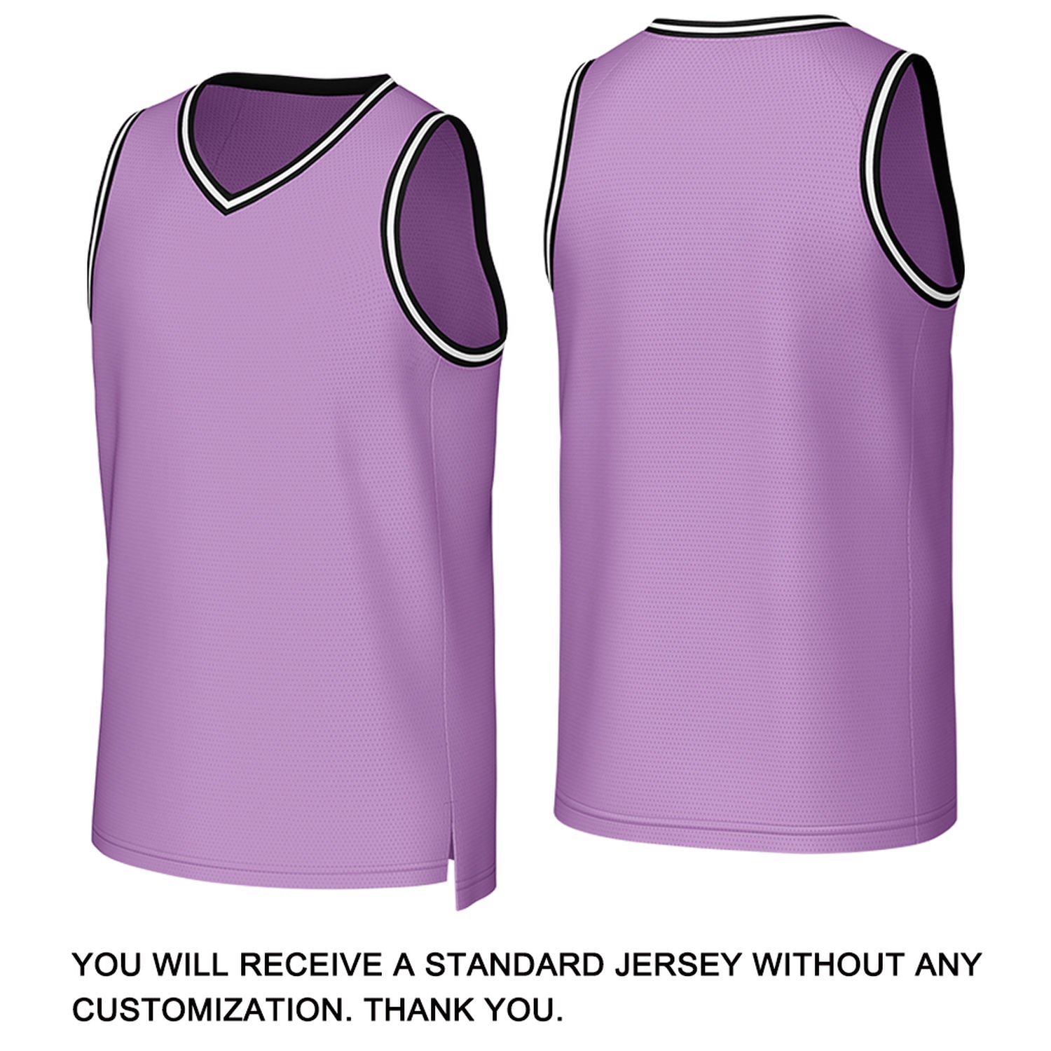 Custom Lavender & Black Basketball Jersey | Personalized Name & Number Team Uniform