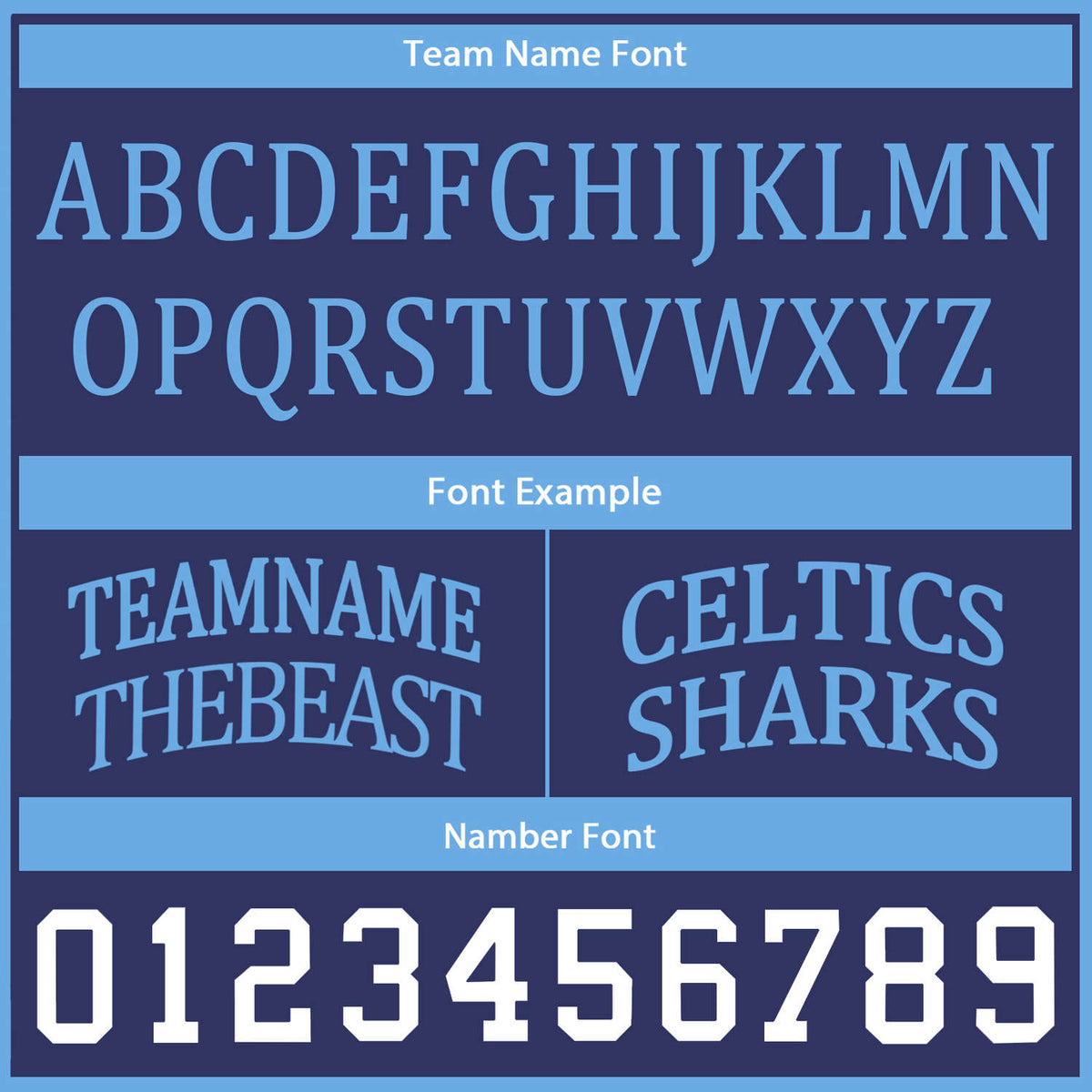 Custom Light Blue & Navy Basketball Jersey Set | Personalized Team Uniform | Vosoli