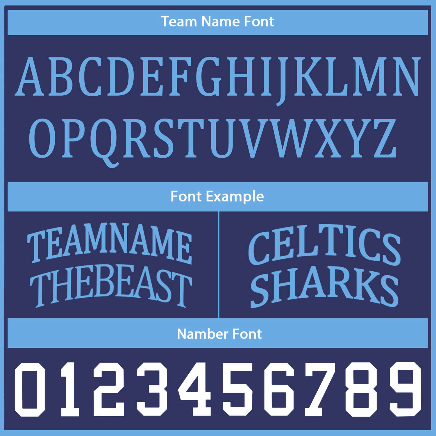 Custom Light Blue & Navy Basketball Jersey Set | Personalized Team Uniform | Vosoli