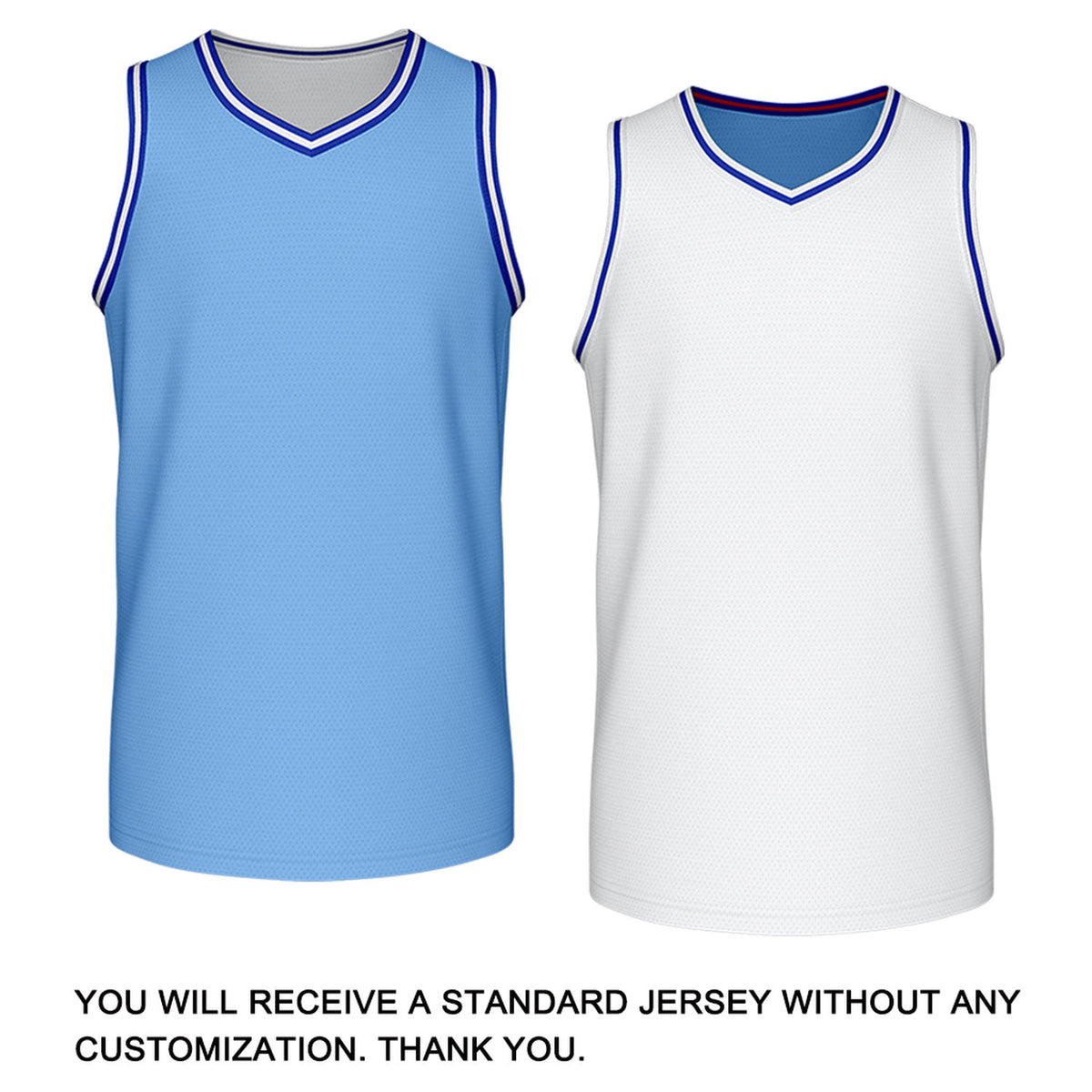 Custom Retro Light Blue & White Reversible Basketball Jersey | Personalized Team Jersey | Vosoli
