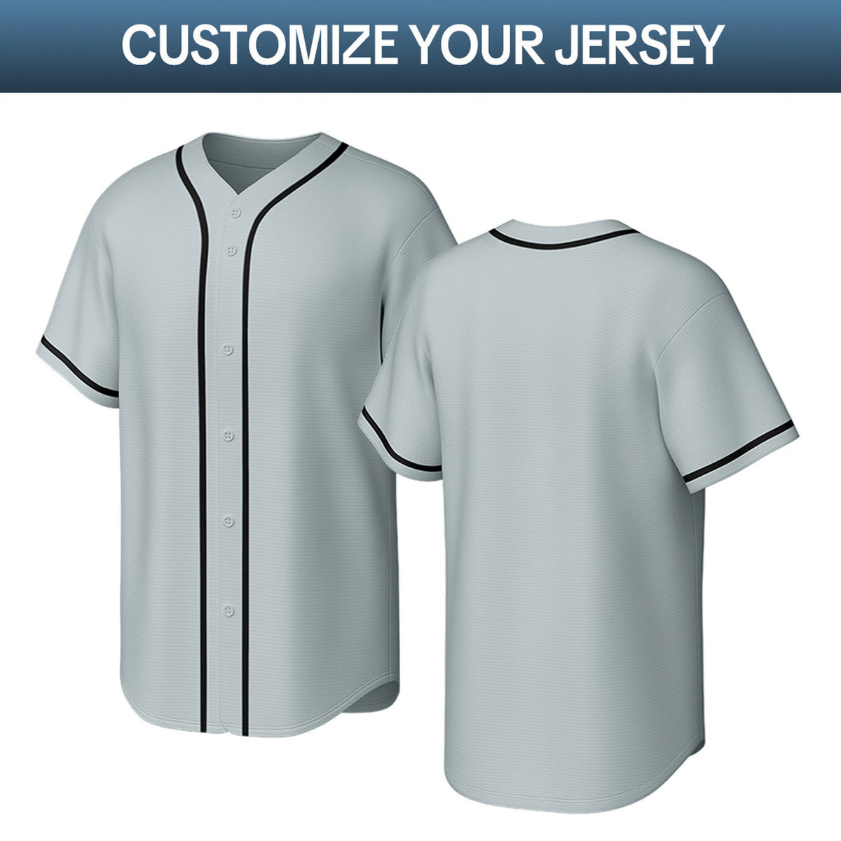 Custom Light Gray Red & Black Personalized Baseball Jersey | Team Sports Uniform | Vosoli