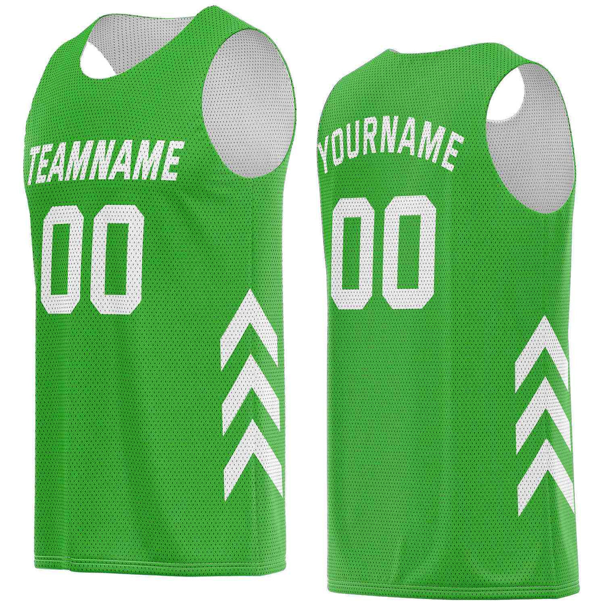 Custom Lime Green &amp; White Basketball Jersey | Personalized Team Kit - Vosoli