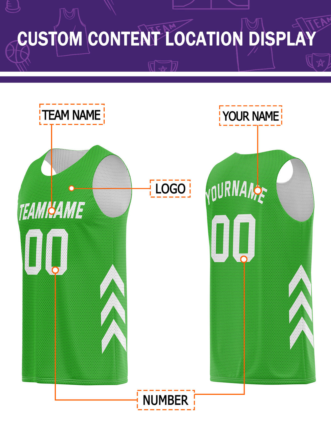 Custom Lime Green & White Basketball Jersey | Personalized Team Kit - Vosoli