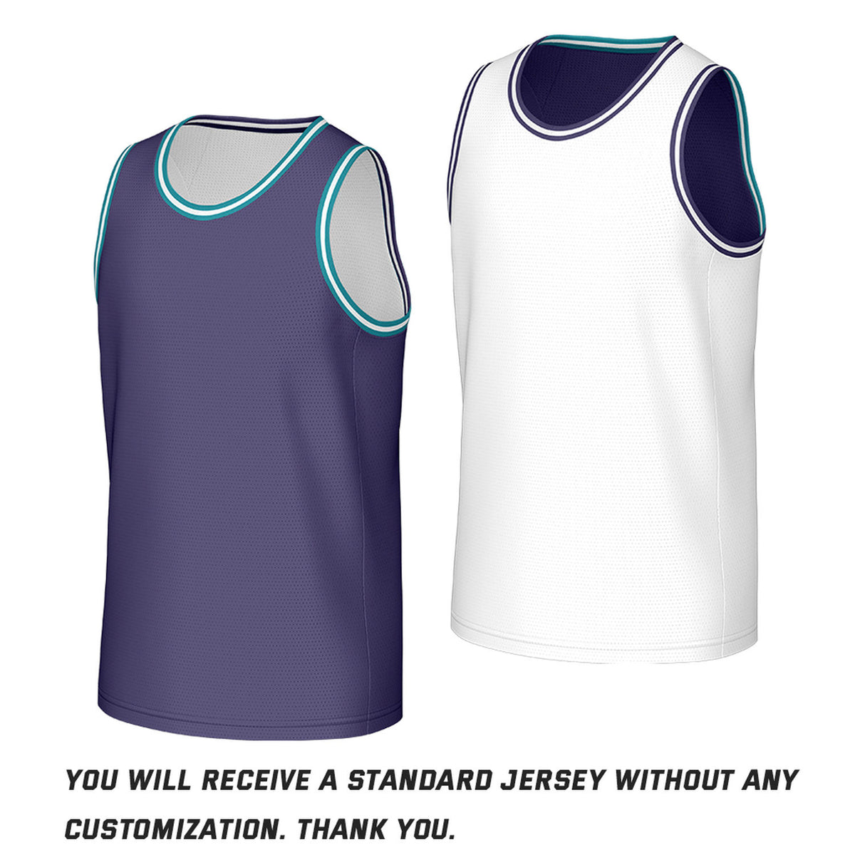 Custom Classic Trim Reversible Basketball Jersey Purple & White Mesh Team Uniform for Men Youth